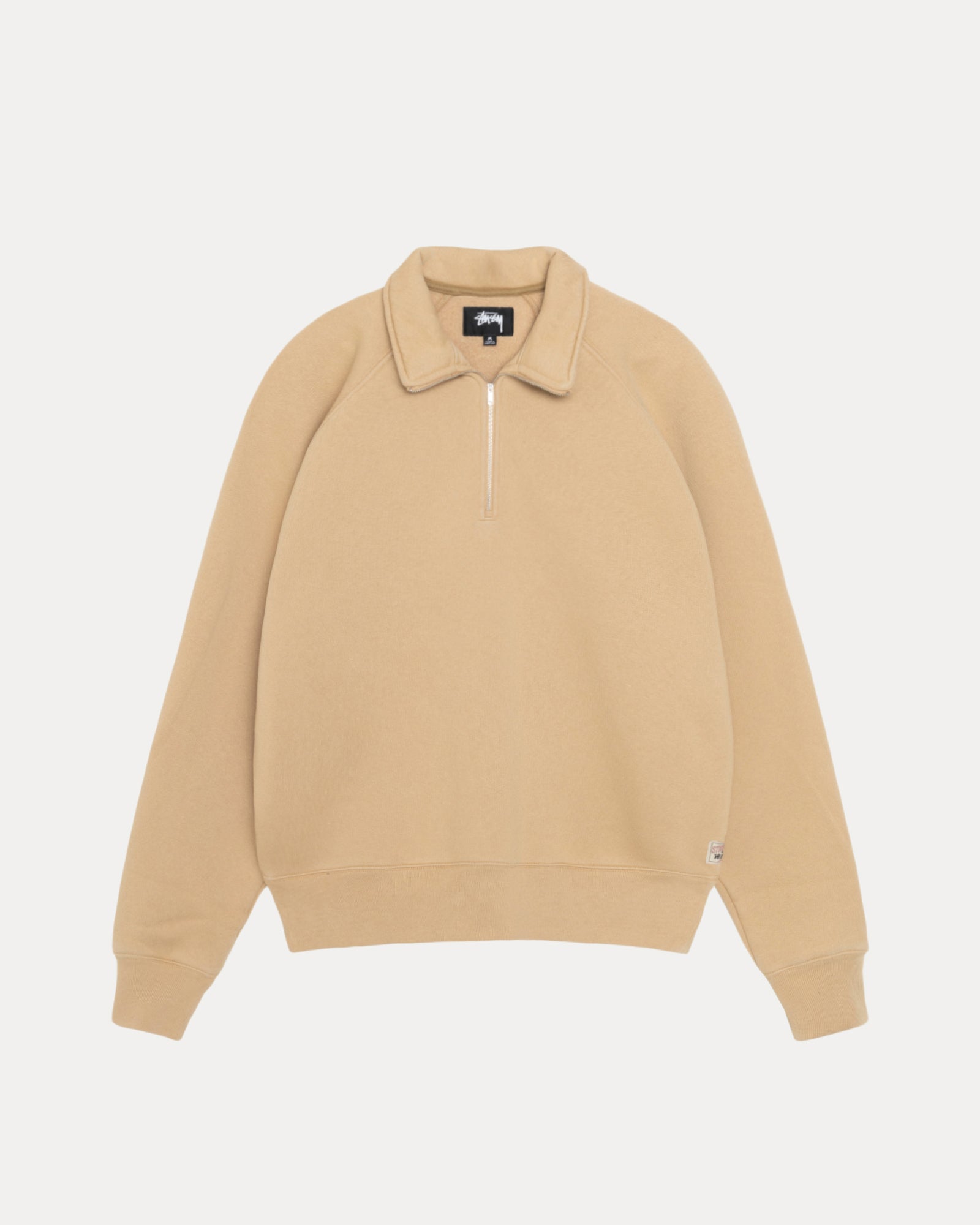 【関税込み】STUSSY FLEECE RAGLAN ZIP MOCK Stüssy - Fleece Raglan Zip Mock - Washed Black – Xhibition