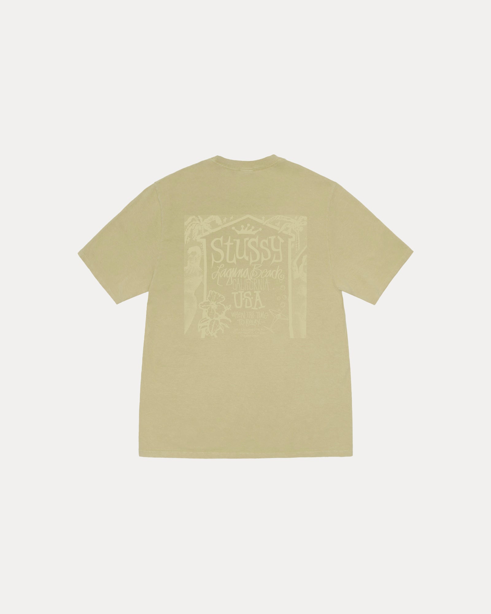 Beach House Tee Pigment Dyed in elm – Stüssy – Stussy AU