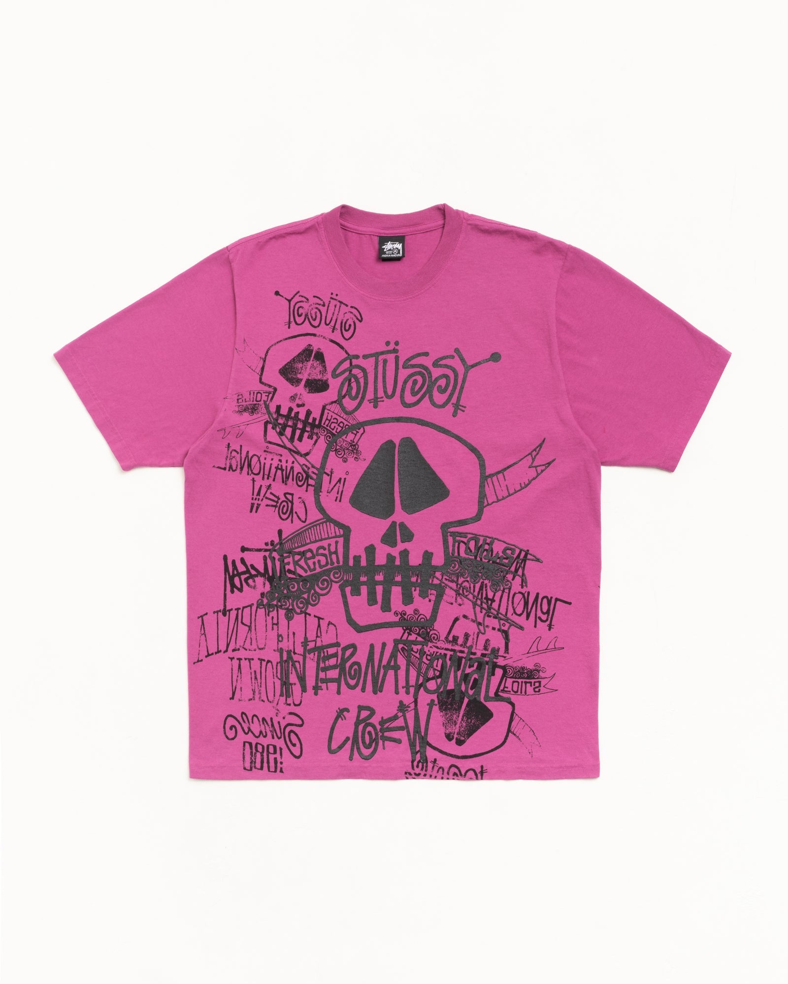 Skulls Tee Pigment Dyed – Berry | Tees | Stüssy – Stussy AU