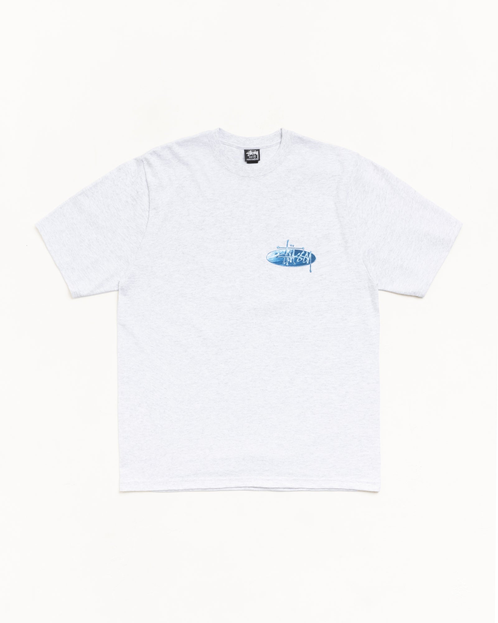 Wave Oval Tee – Ash Heather | Tees | Stüssy – Stussy AU