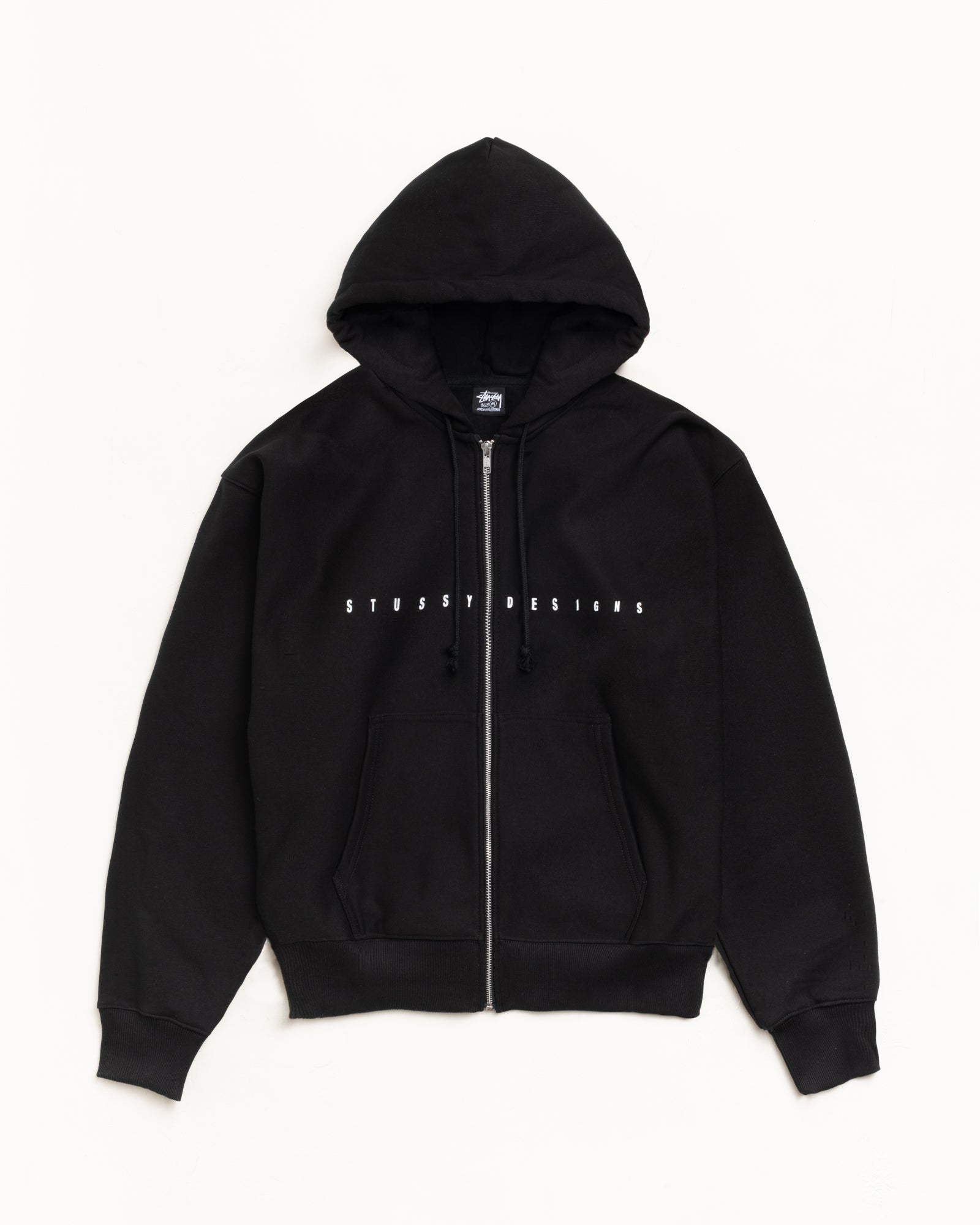 S Box Zip Hoodie – Black | Sweats | Stüssy – Stussy AU