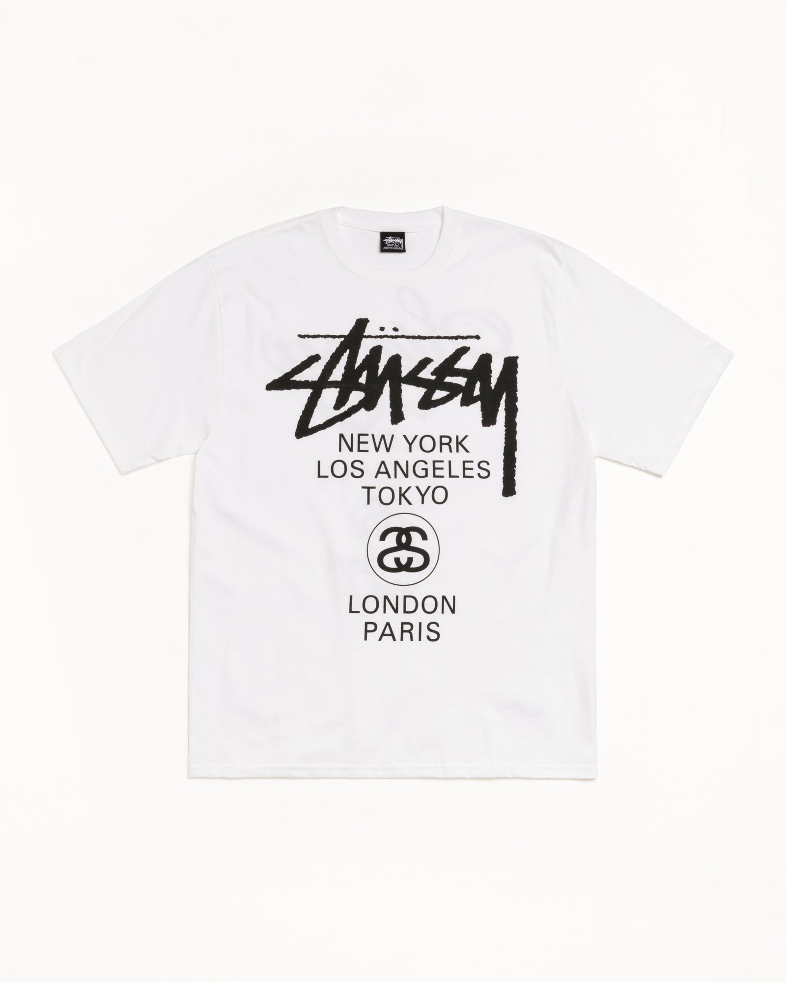 World Tour Tee – White | Tees | Stüssy – Stussy AU