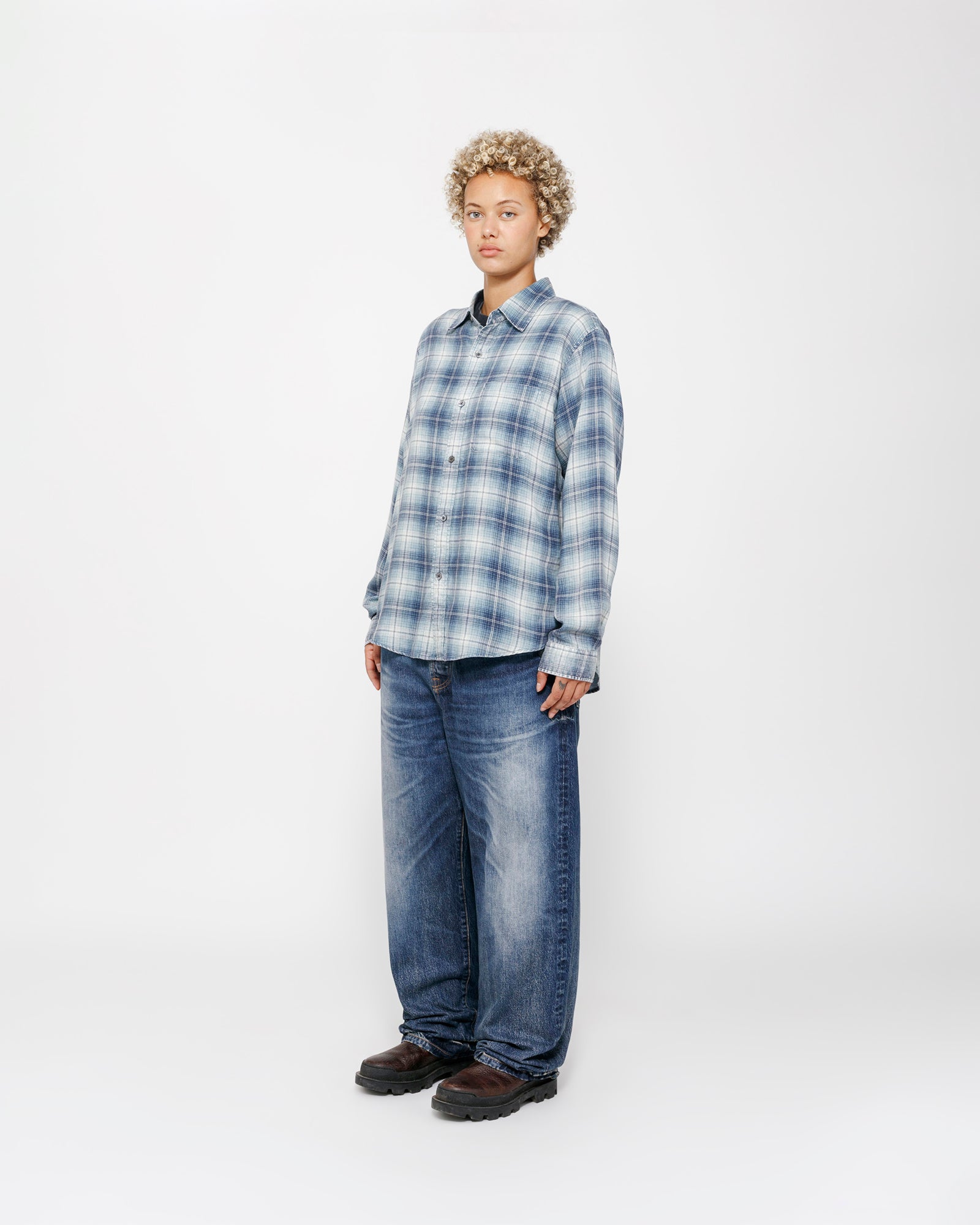 MATTHEW PLAID SHIRT LG