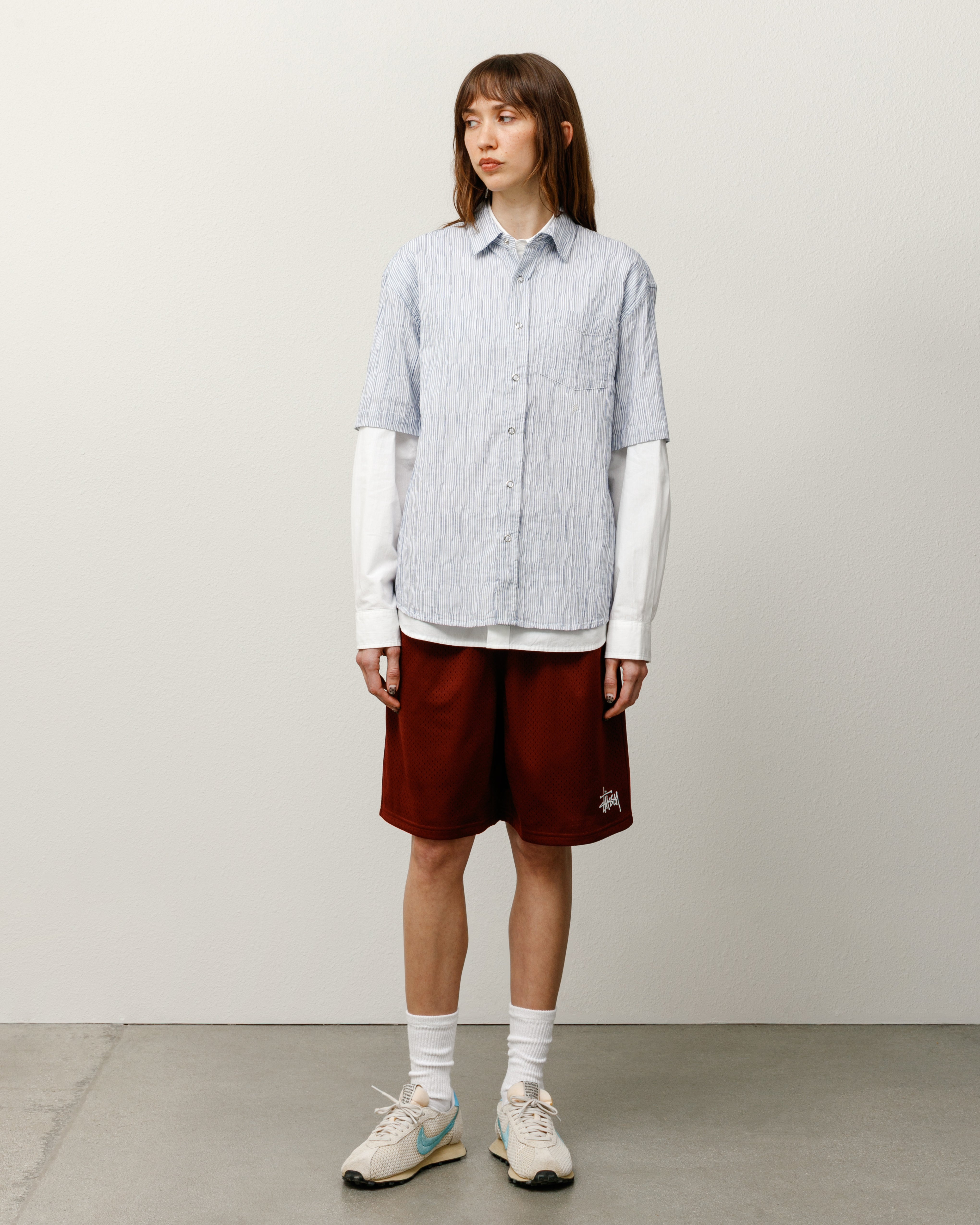 トップス stussy WAVY STRIPED SHORT SLEEVE SHIRT Stussy Wavy Striped Shirt Blue – LIKELIHOOD
