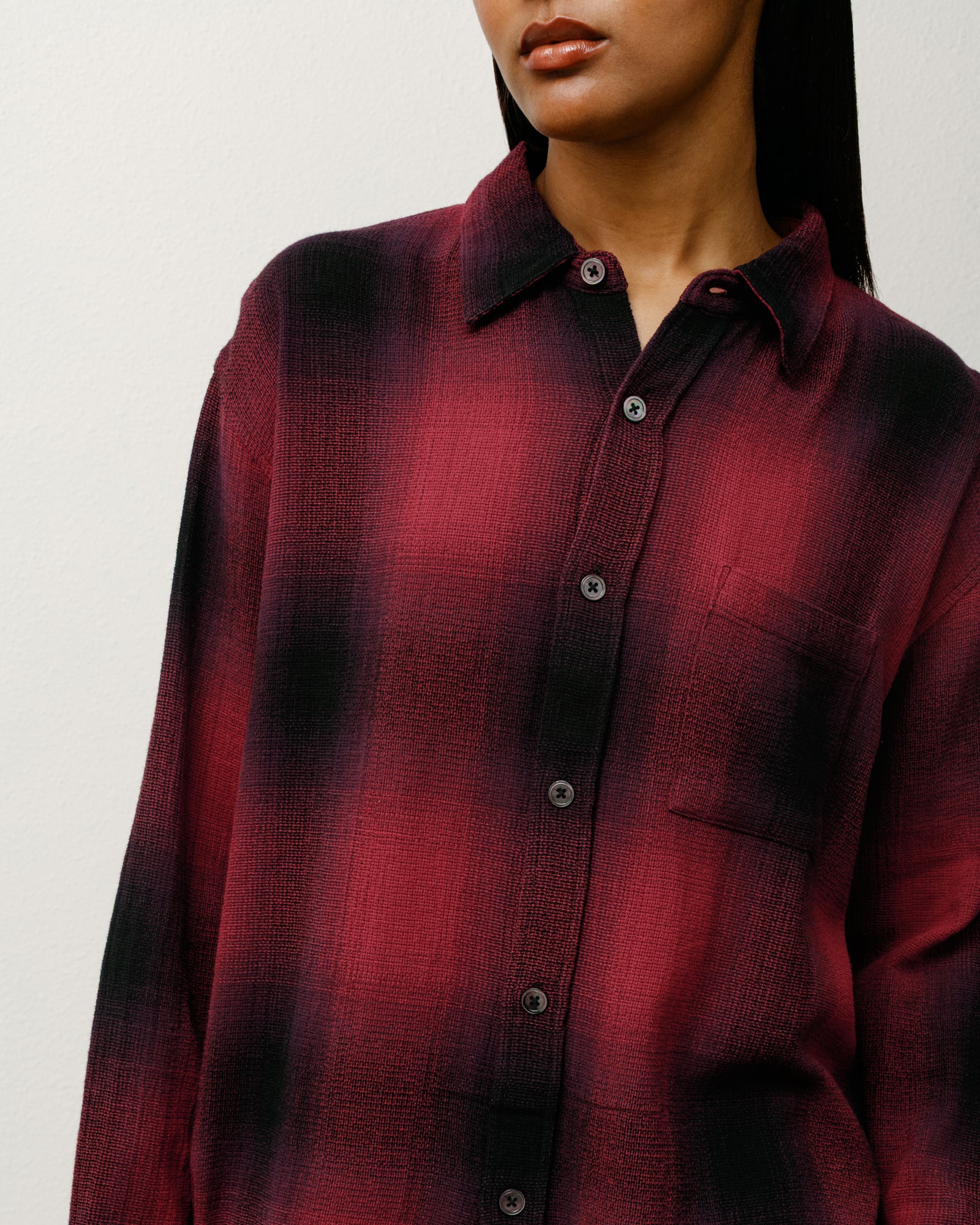 す*る様 Stussy LOOSE WEAVE PLAID SHIRT Stüssy - Loose Weave Plaid Shirt - Red – Xhibition