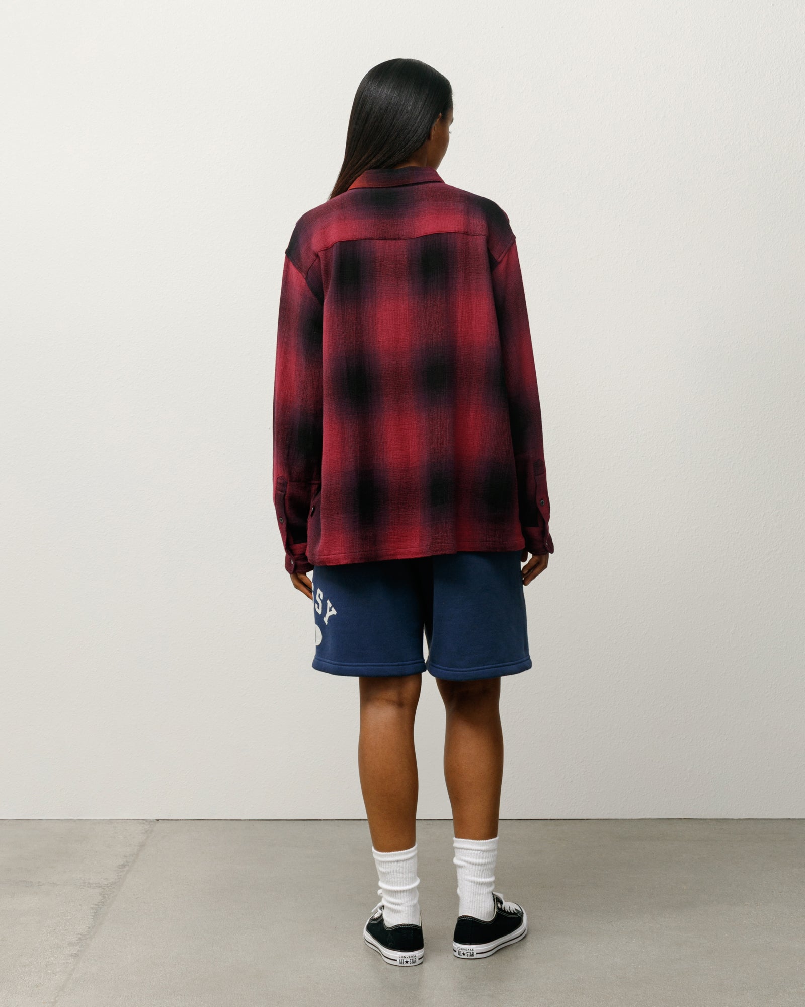 Loose Weave Plaid Shirt in red – Stüssy – Stussy AU