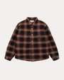 QUILTED PLAID SHIRT JACKET