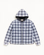 ZIP HOODED PLAID SHIRT