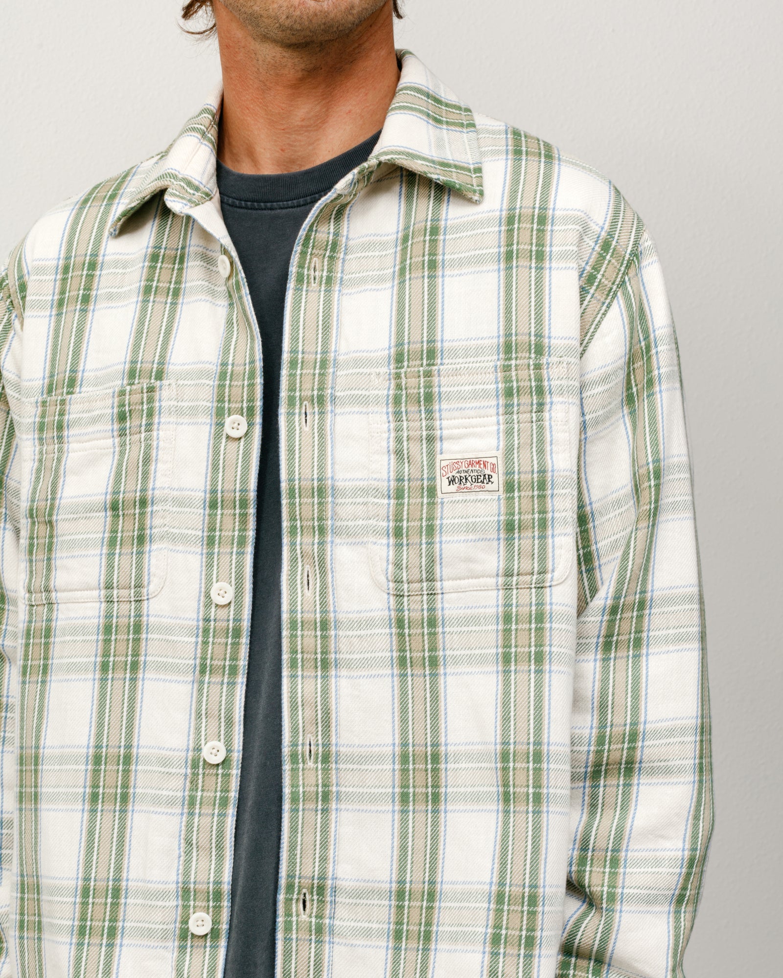 Lau Plaid Shirt Jacket – Off White | Tops & Shirts | Stüssy