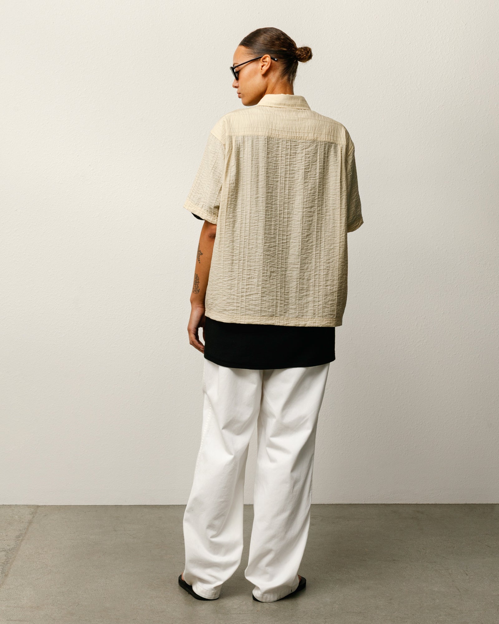 PLEATED TEXTURED SHIRT