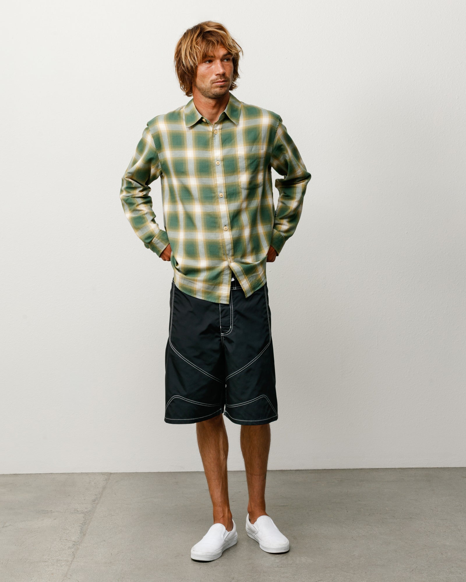 Beach Ombre Plaid Shirt – Green | Tops & Shirts | Stüssy – Stussy AU
