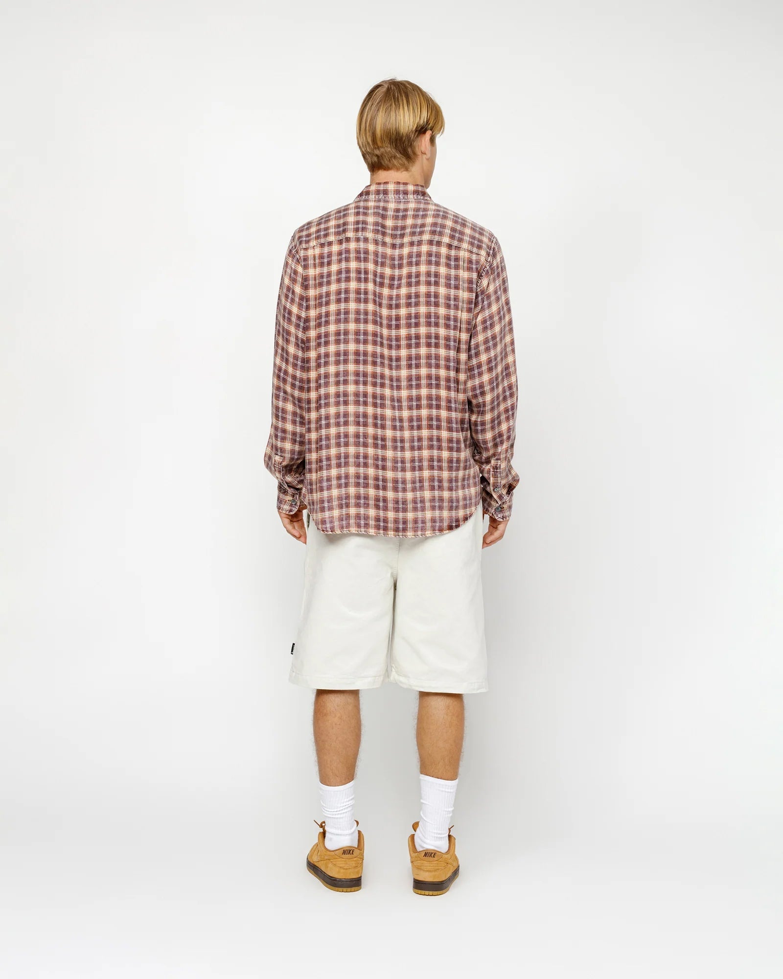 STÜSSY BEACH SHORT BRUSHED COTTON BONE SHORTS
