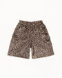 PILE LEOPARD SHORT