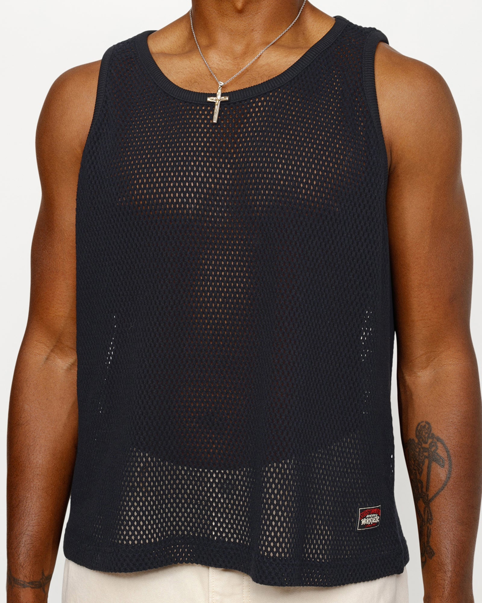 Big Mesh Tank in black – Stüssy – Stussy AU