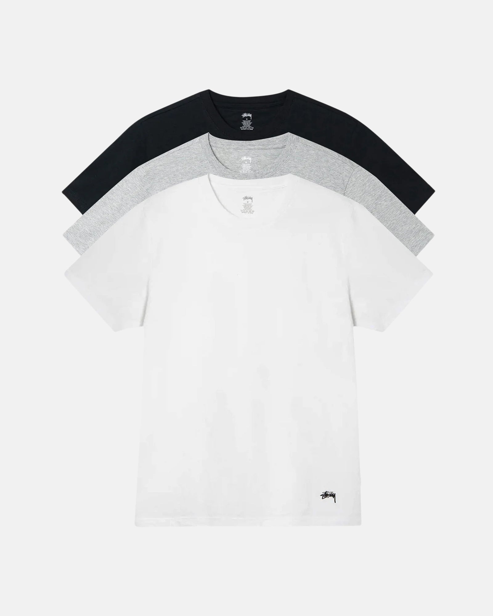 STÜSSY STÜSSY UNDERSHIRTS 3 PACK MULTICOLOR SHORTSLEEVE