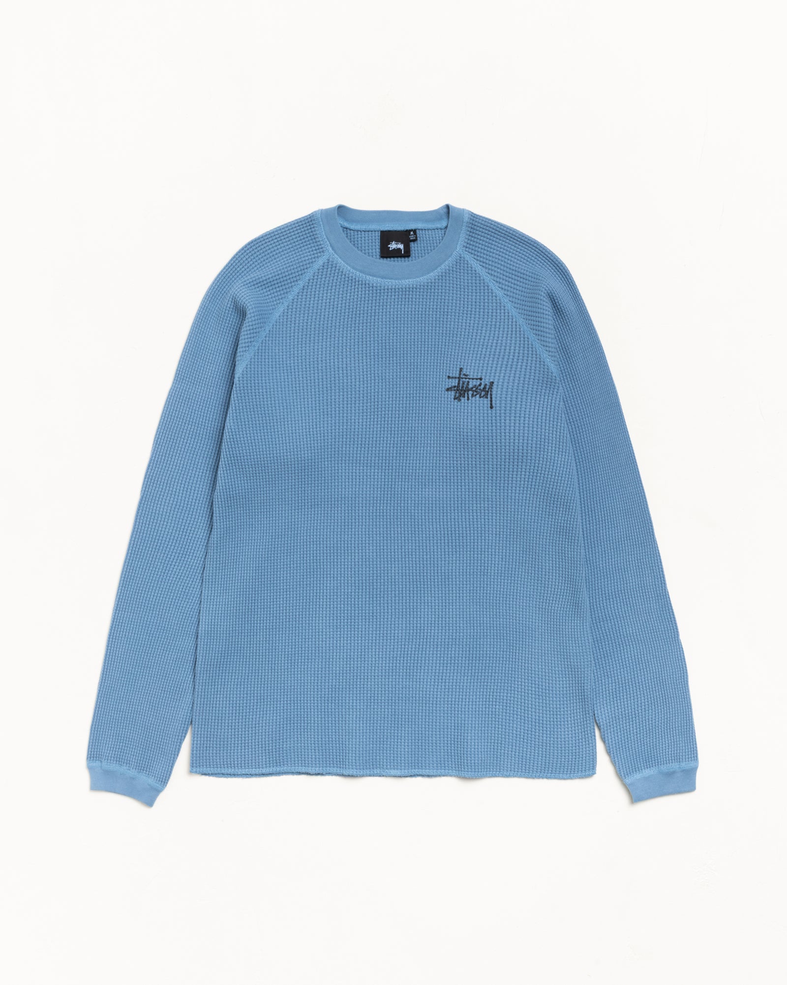 Raglan Thermal Basic Stock Mens Long Sleeve In Dust Blue