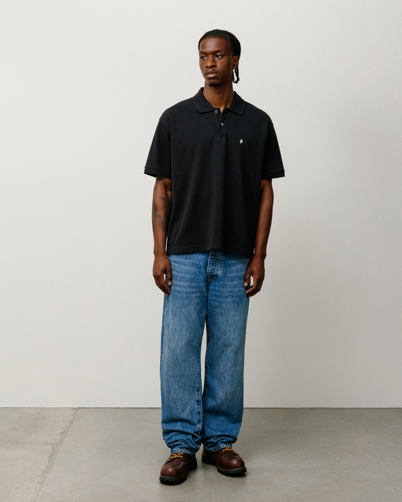 Classic Pique Polo in black – Stüssy – Stussy AU