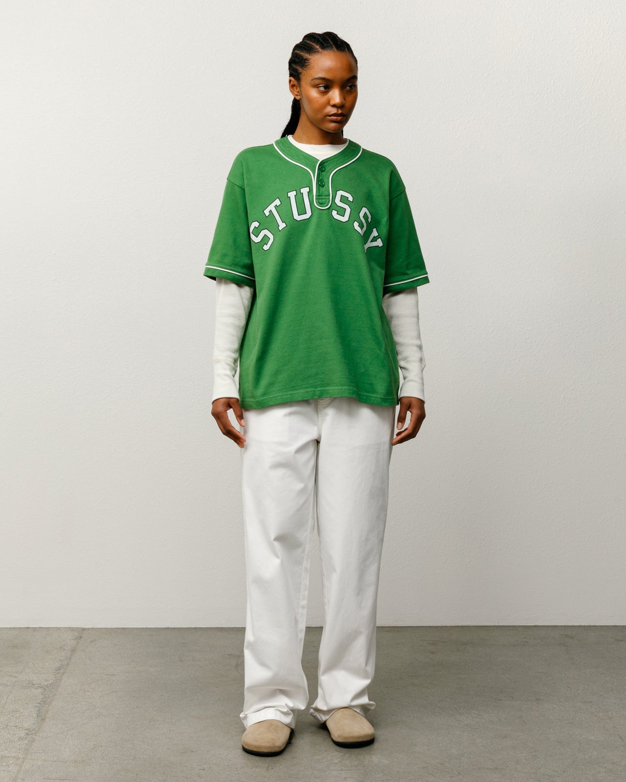 Arch Baseball Jersey – Green | Tops & Shirts | Stüssy – Stussy AU