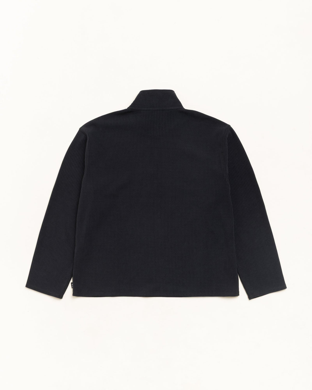 TEXTURED ZIP MOCK