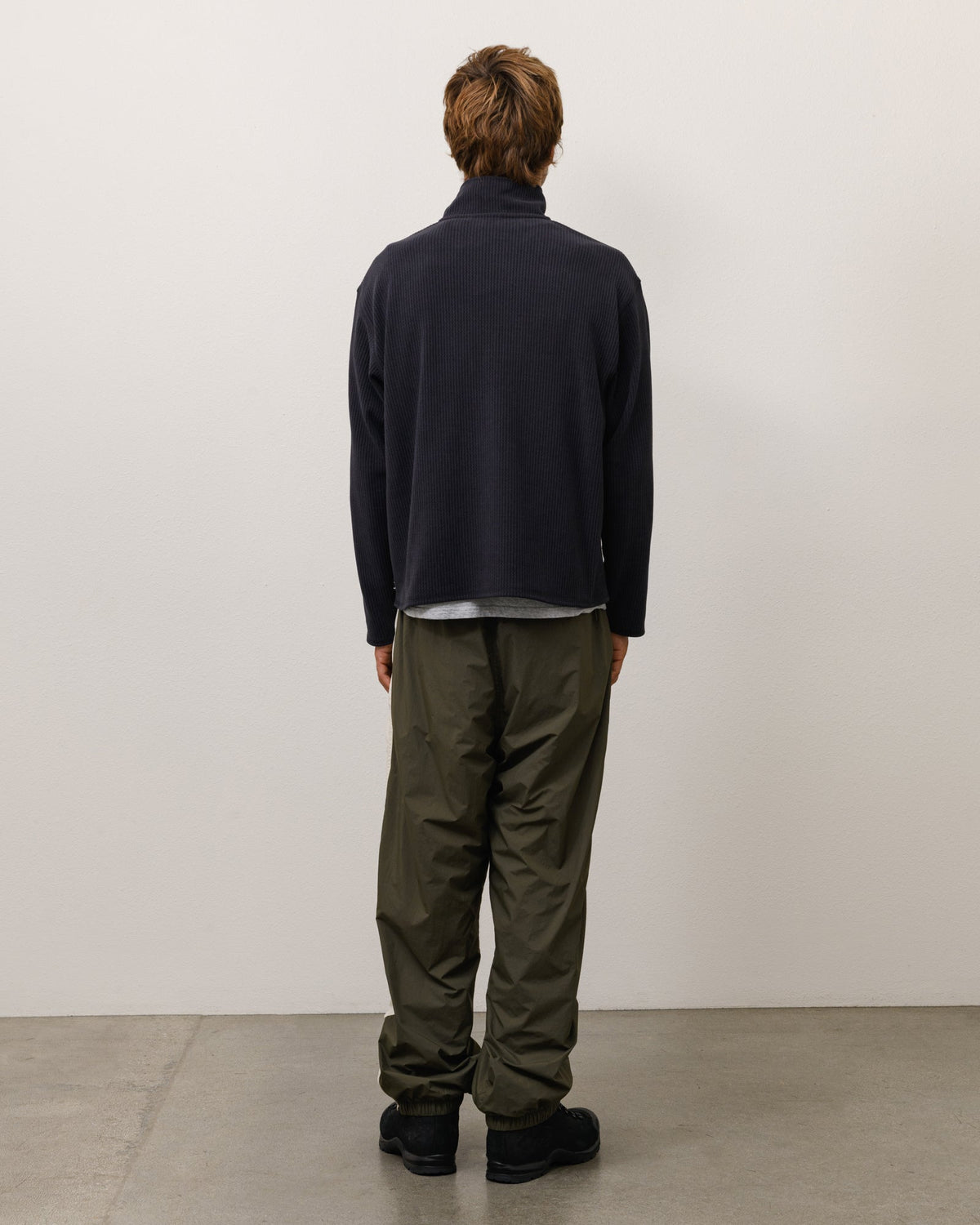 TEXTURED ZIP MOCK
