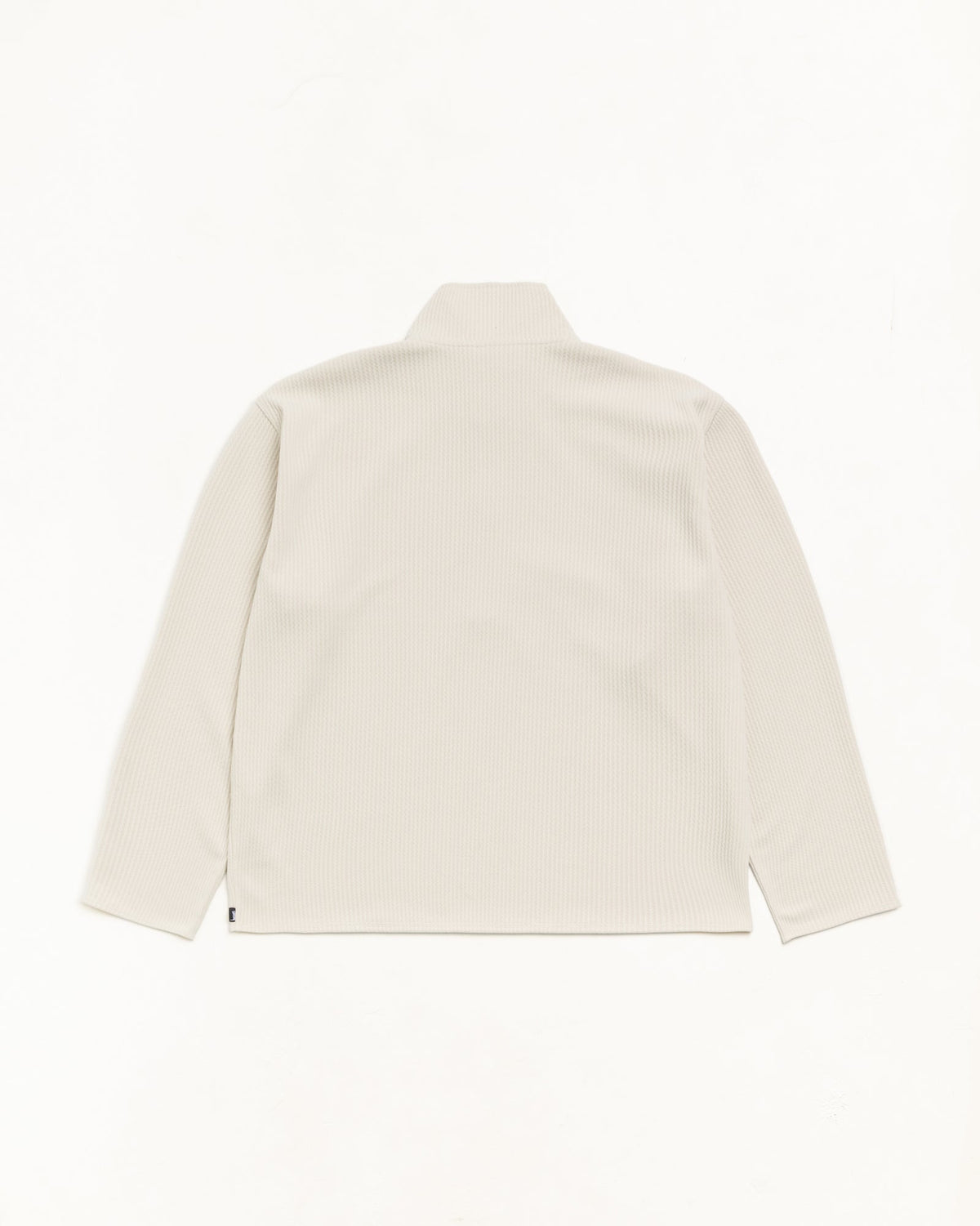 TEXTURED ZIP MOCK