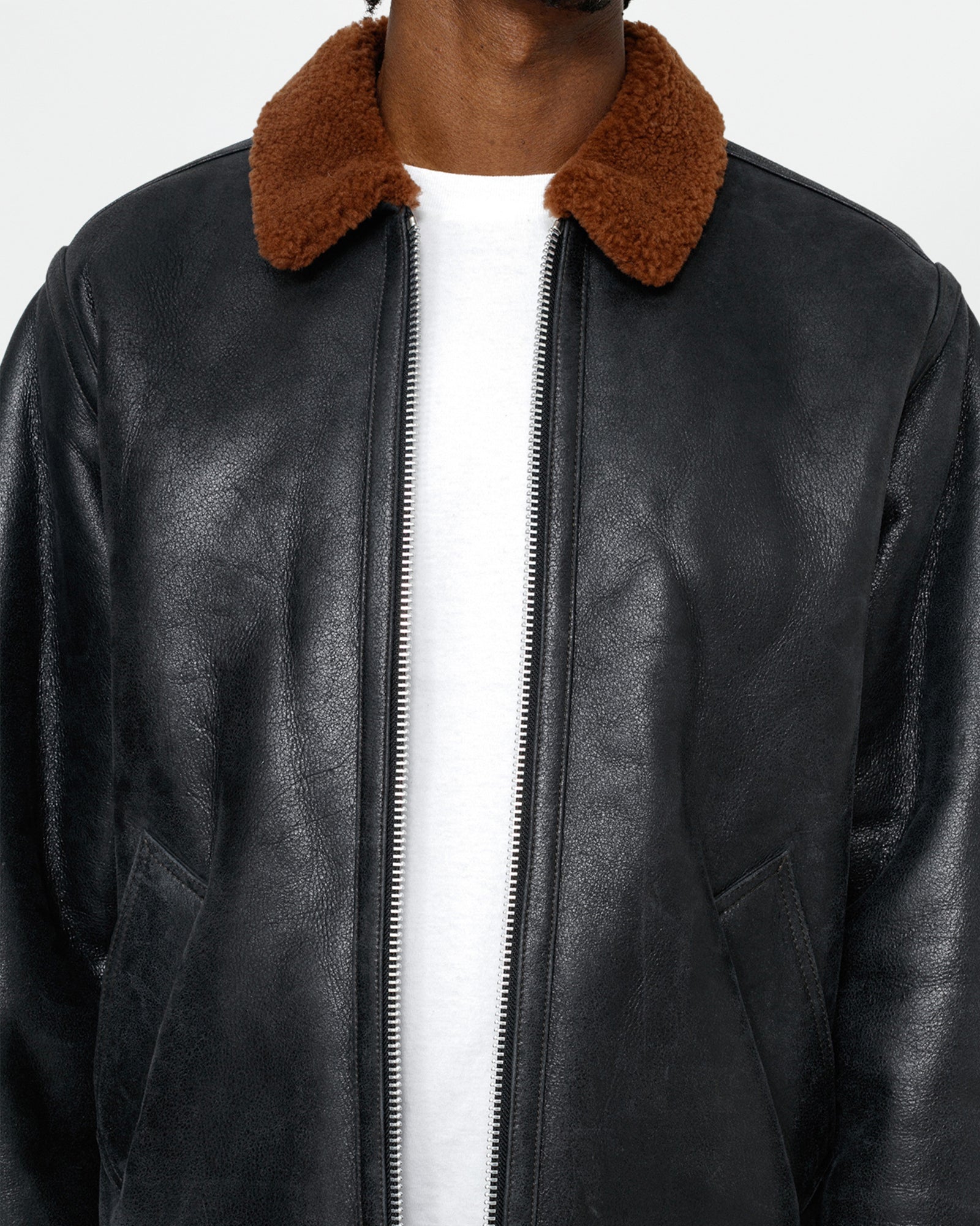 Shearling Jacket in black – Stüssy – Stussy AU