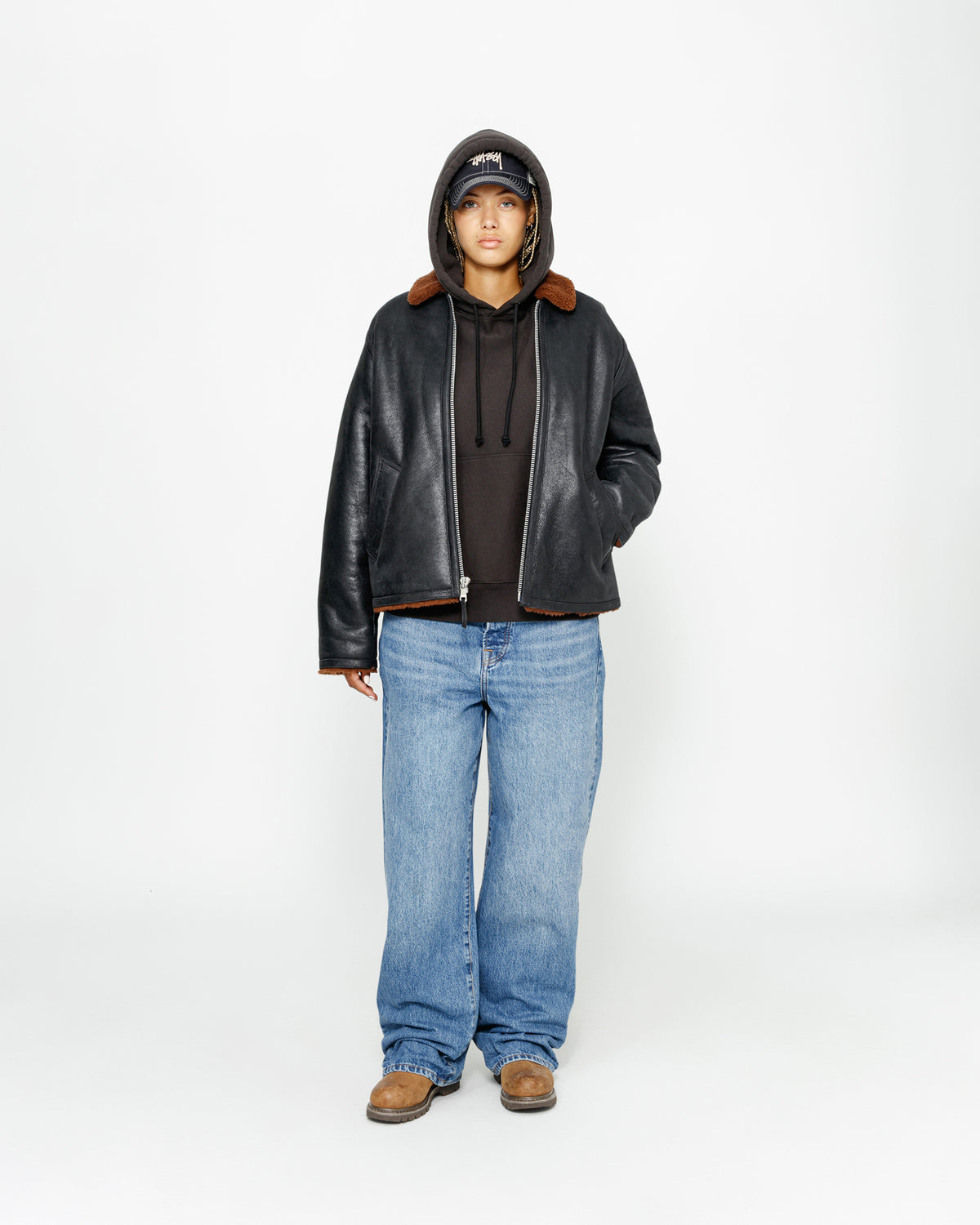 Shearling Jacket in black – Stüssy – Stussy AU