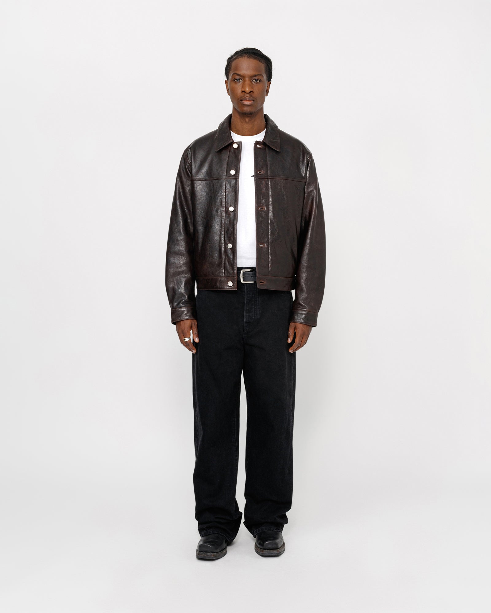 LEATHER TRUCKER – Stussy AU