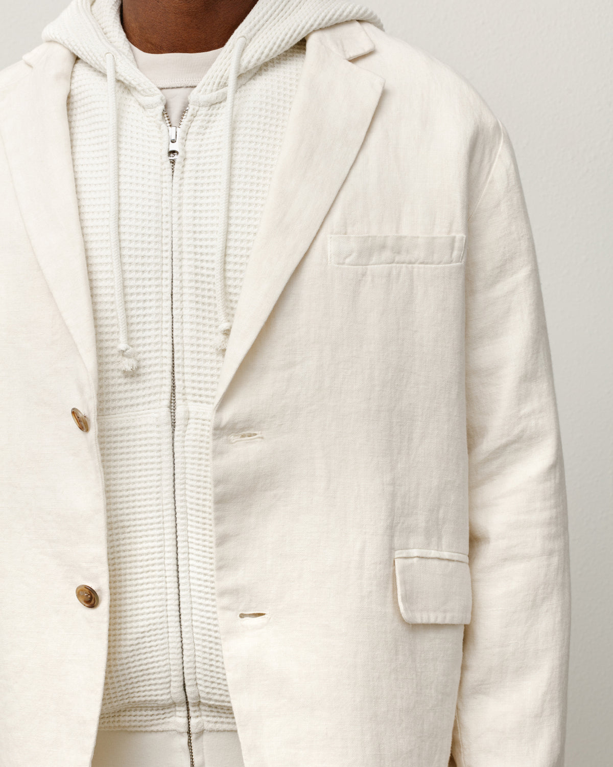 Blazer Textured Linen in bone – Stüssy – Stussy AU