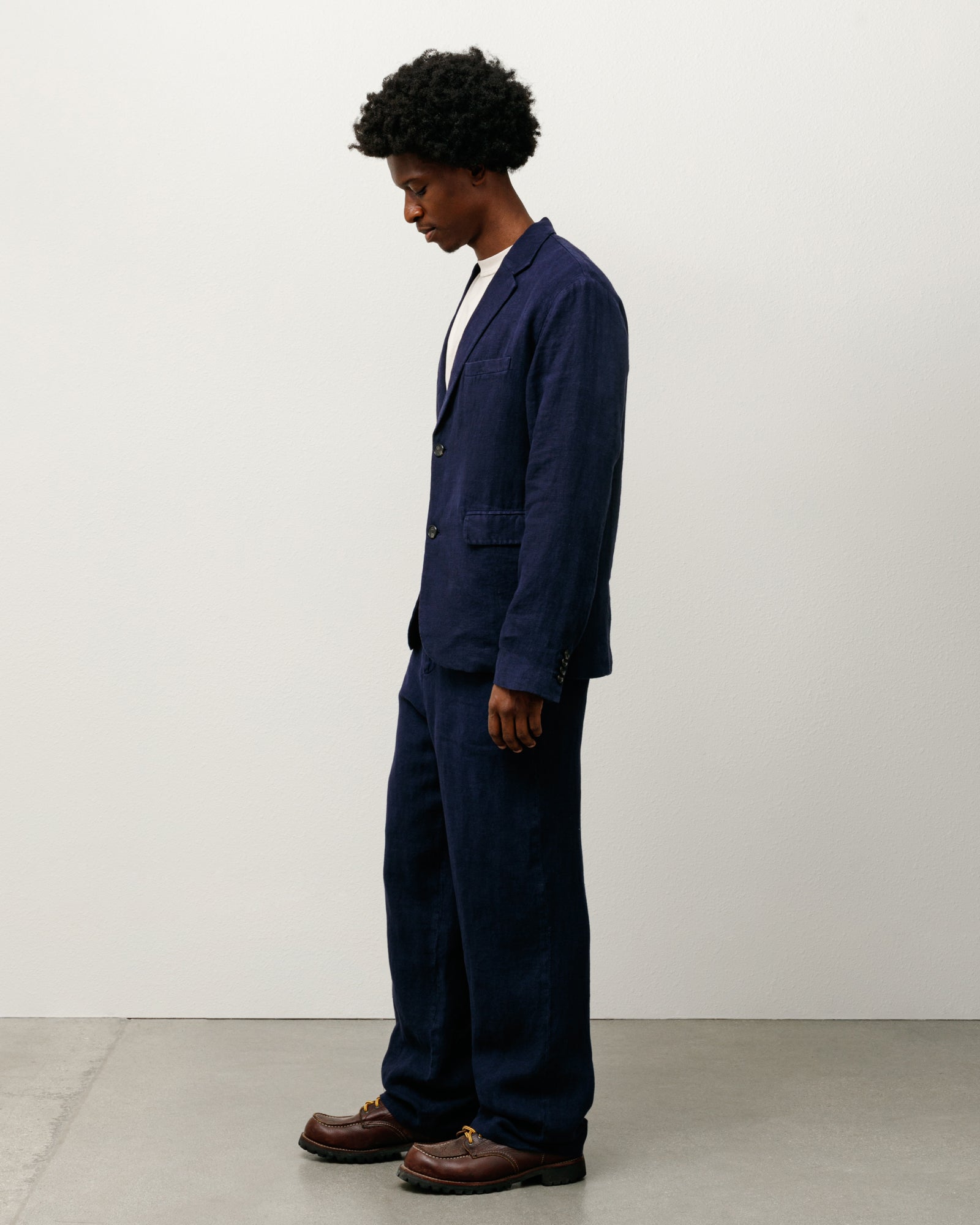 Blazer Textured Linen in navy – Stüssy – Stussy AU
