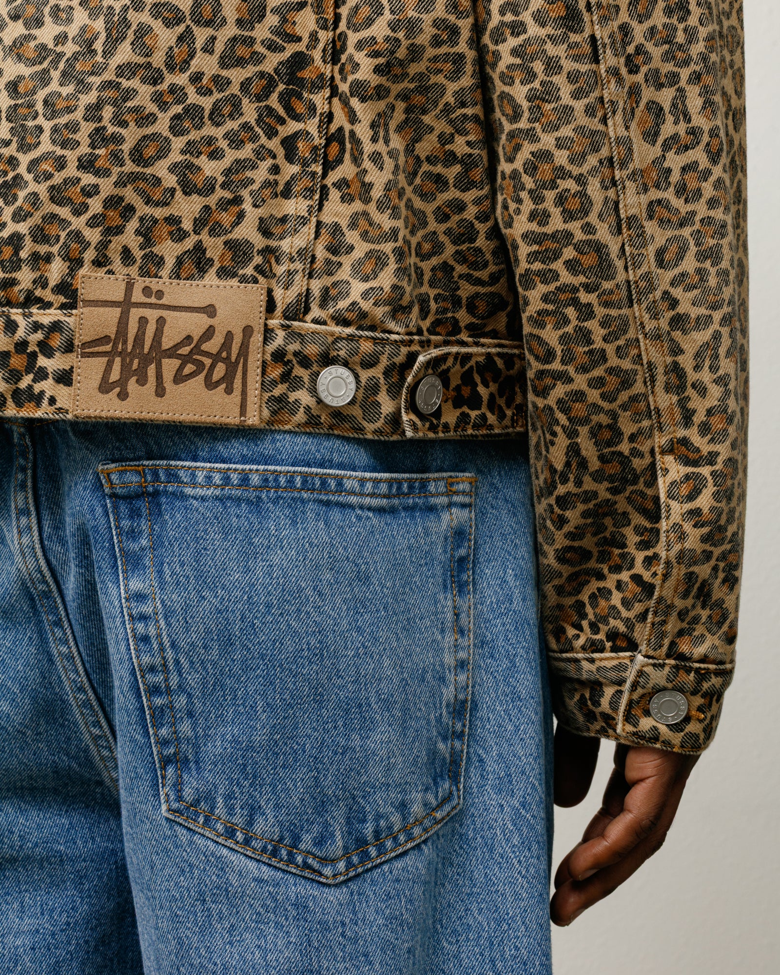 Trucker Jacket Denim in leopard – Stüssy – Stussy AU