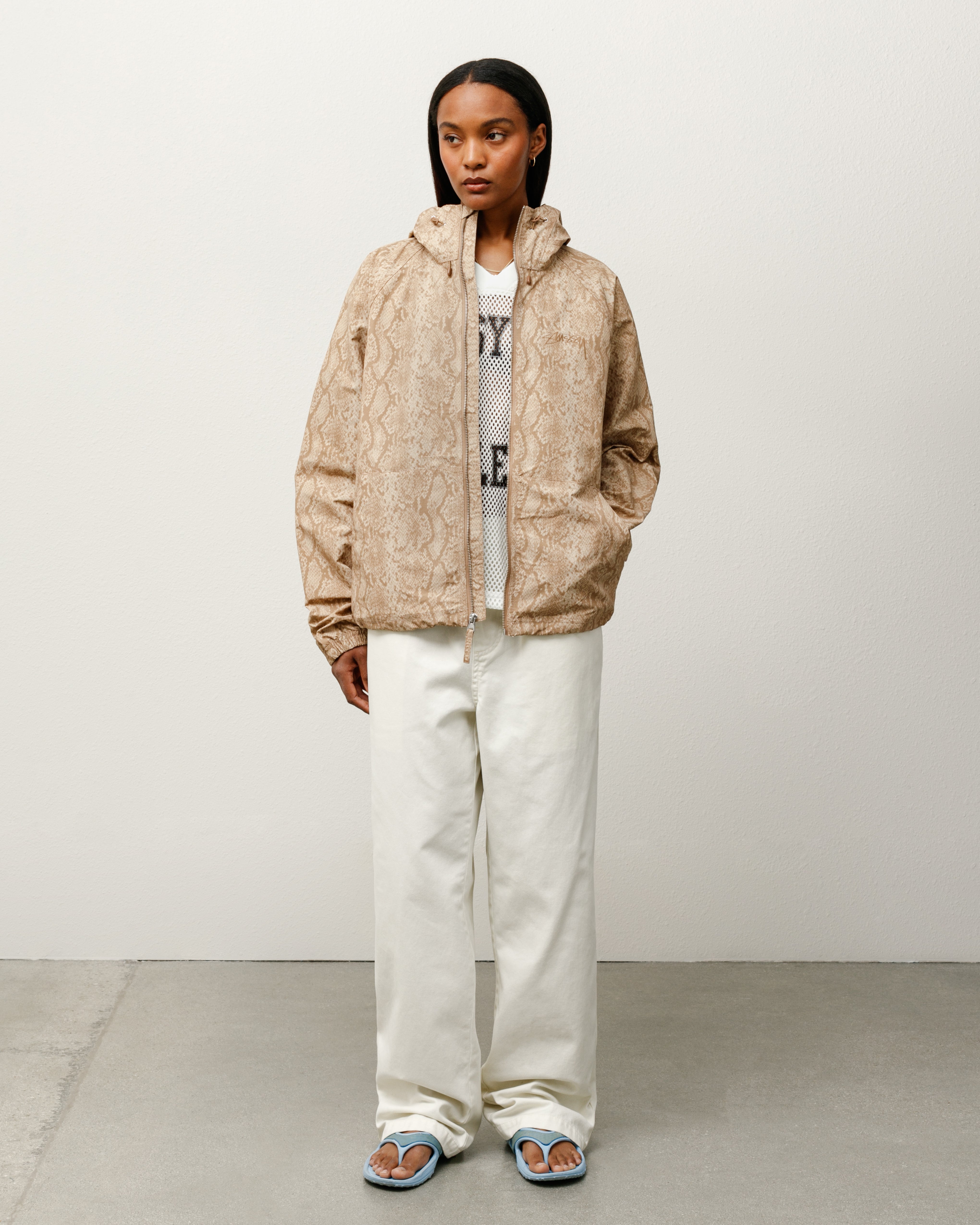 ジャケット・アウター BEACH SHELL SNAKE PRINT NYLON stussy BEACH SHELL SNAKE PRINT NYLON - メルカリ