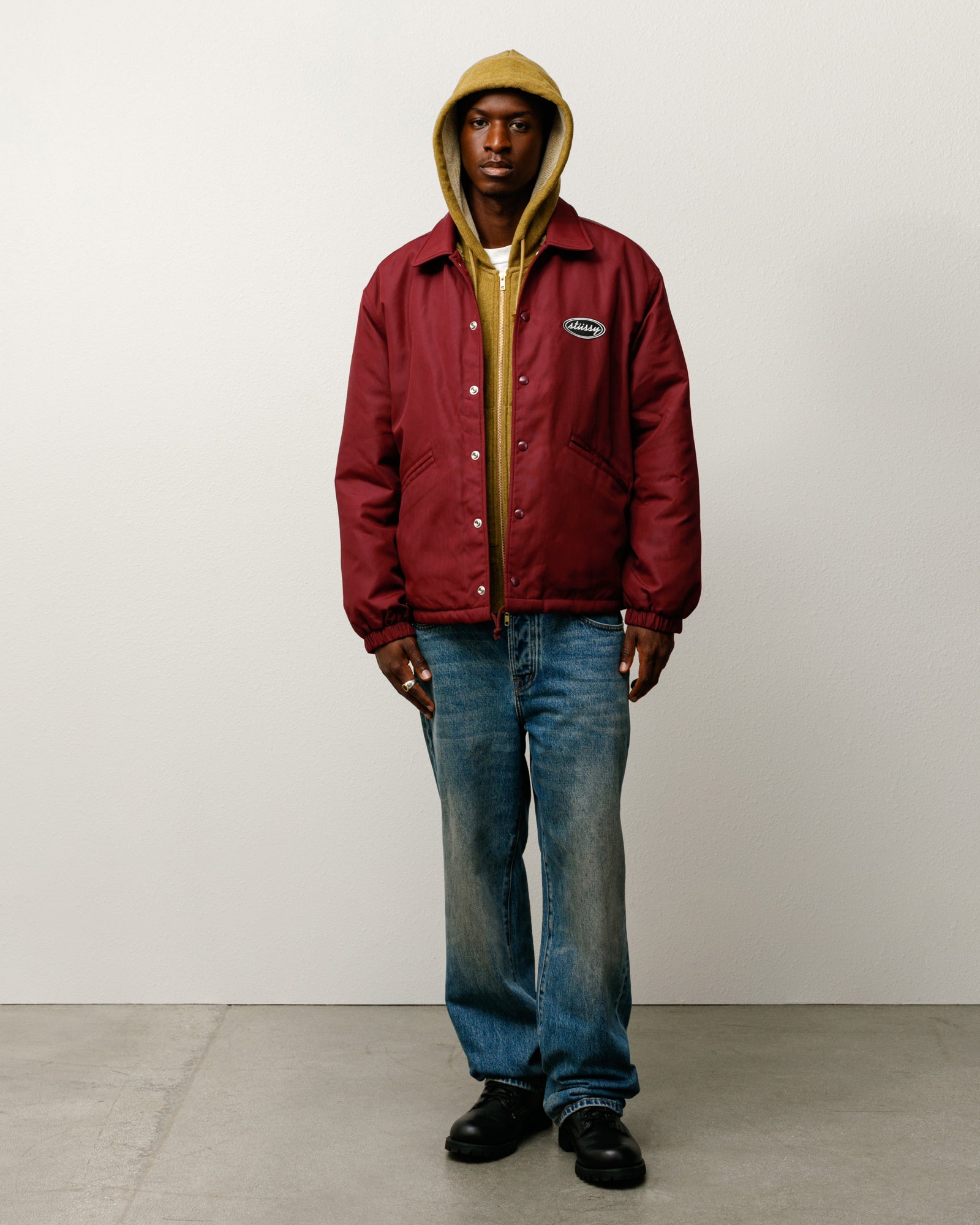 Coaches Jacket – Burgundy | Outerwear | Stüssy – Stussy AU