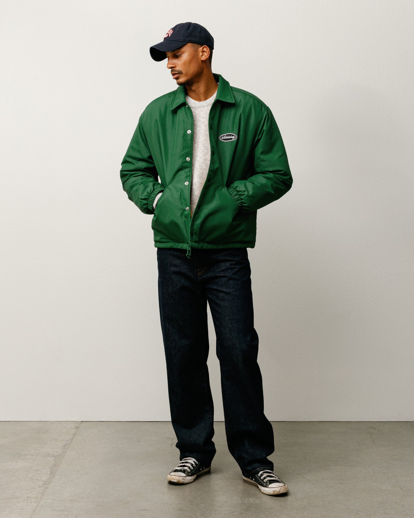 Coaches Jacket – Green | Outerwear | Stüssy – Stussy AU