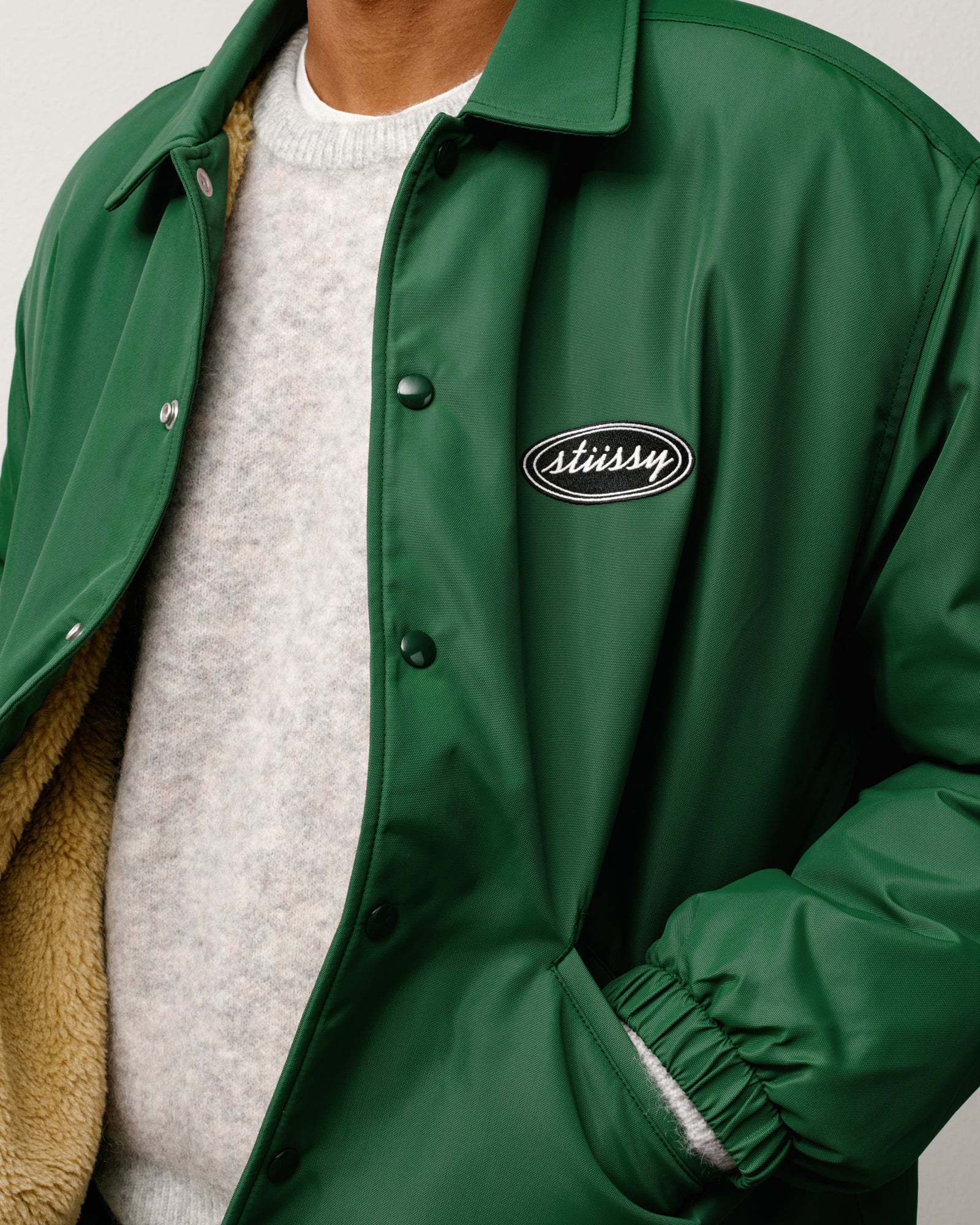 Coaches Jacket – Green | Outerwear | Stüssy – Stussy AU