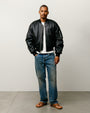 BUILT LEATHER BOMBER