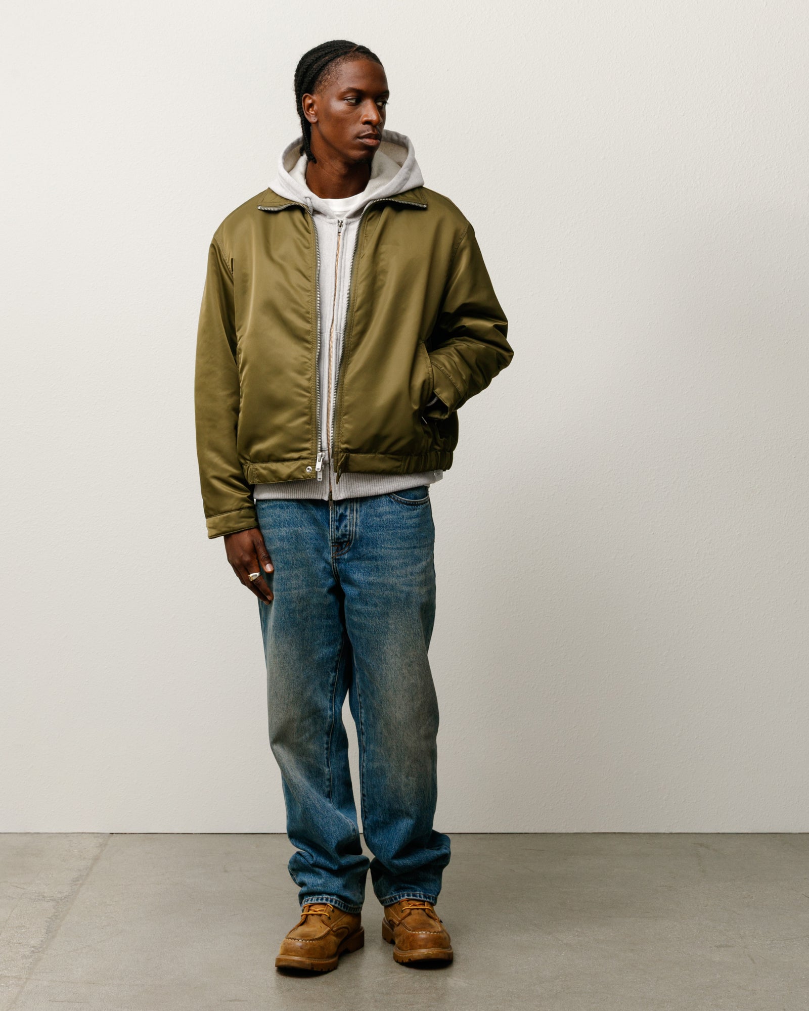 Pile Lined Zip Jacket – Olive | Outerwear | Stüssy – Stussy AU