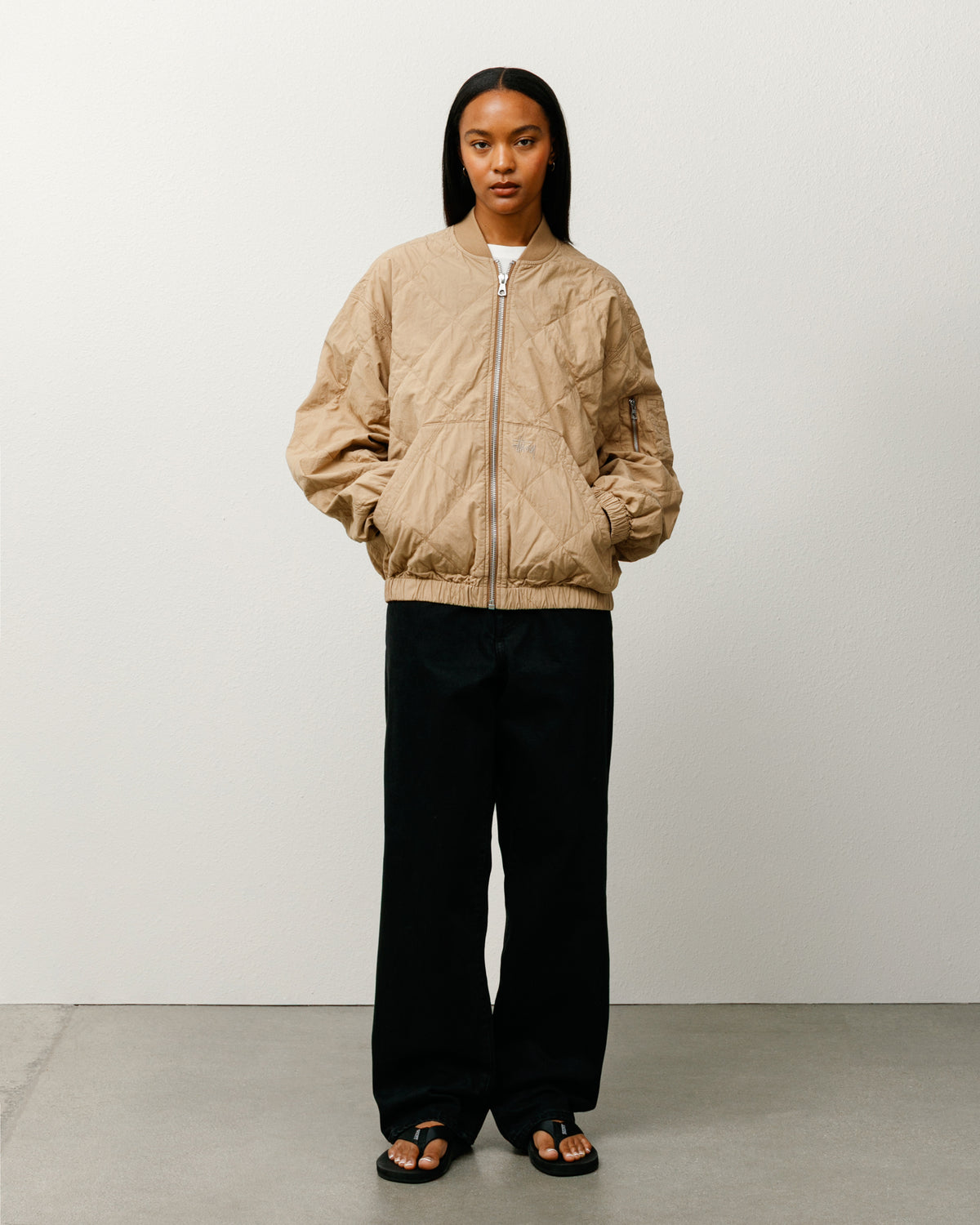 Lightweight Cotton Bomber in khaki – Stüssy – Stussy AU