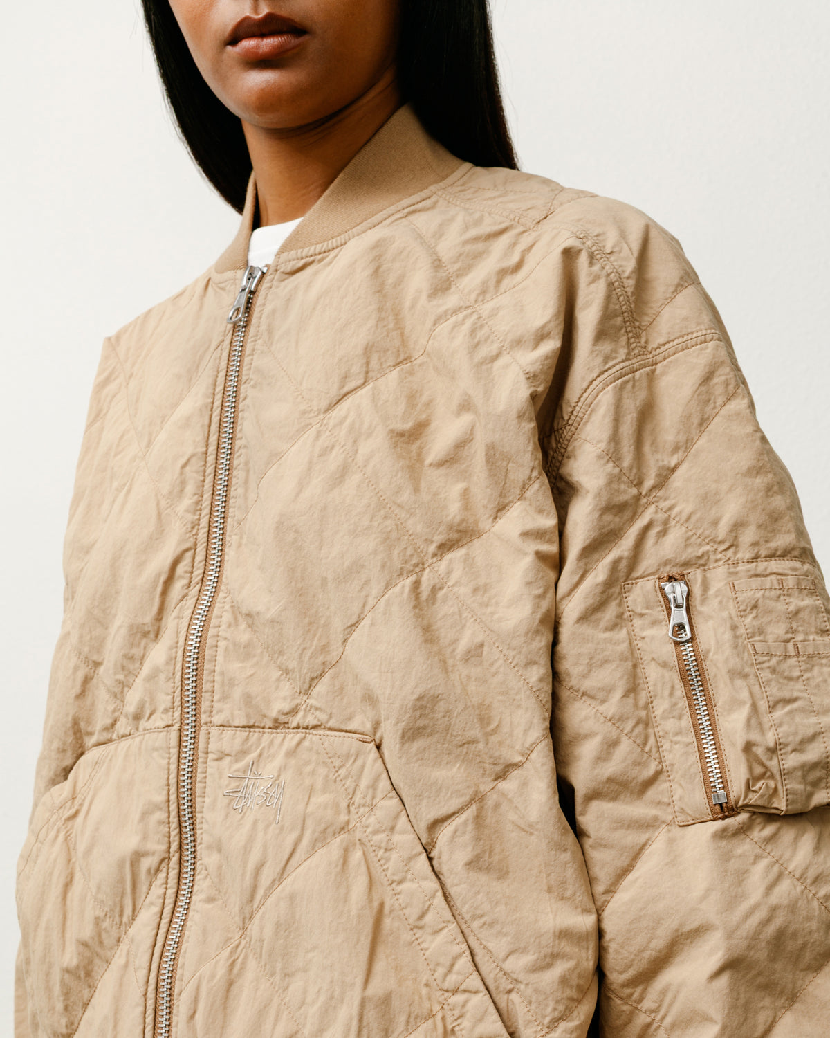 Lightweight Cotton Bomber in khaki – Stüssy – Stussy AU