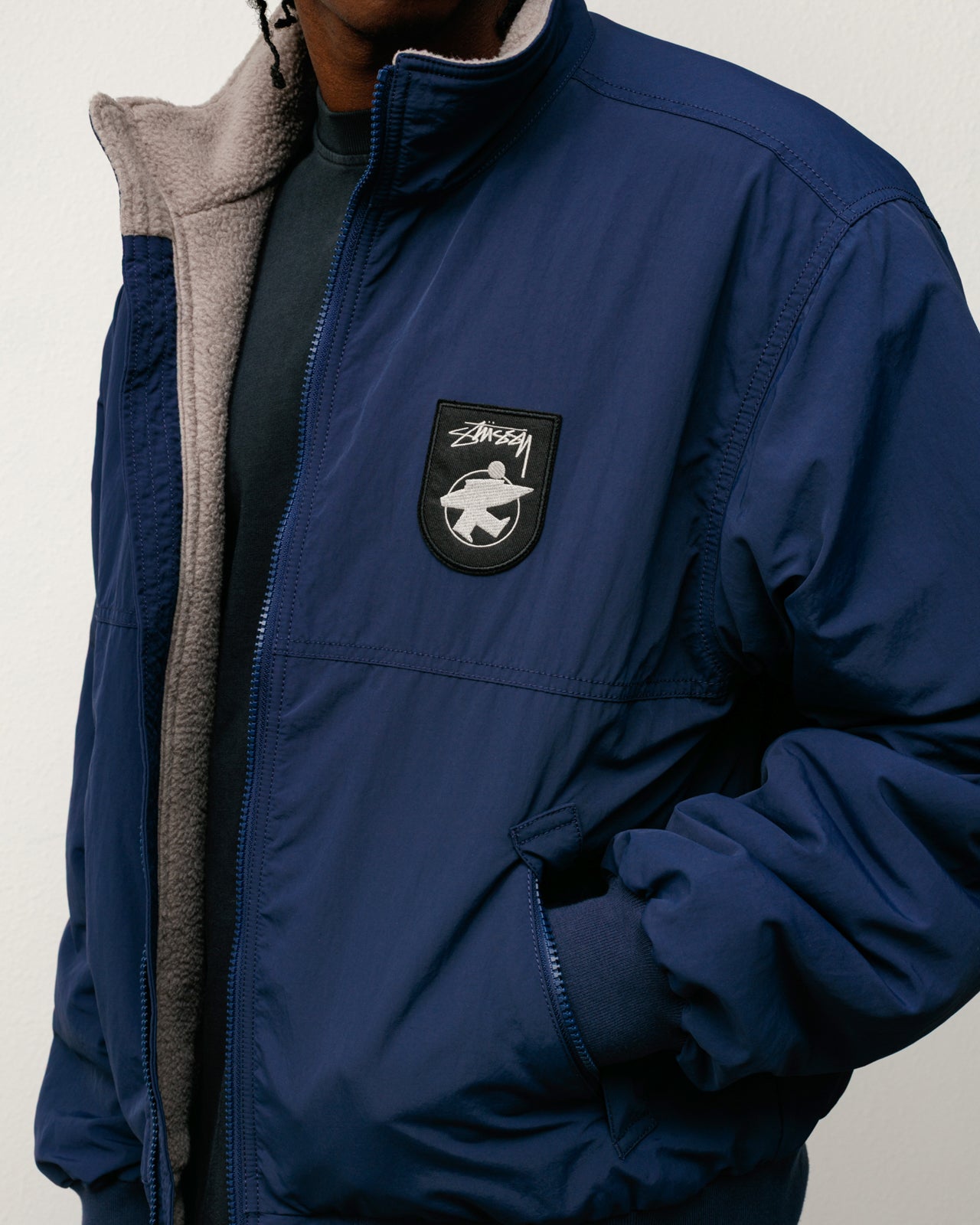 Polar Fleece Lined Jacket – Navy | Outerwear | Stüssy – Stussy AU