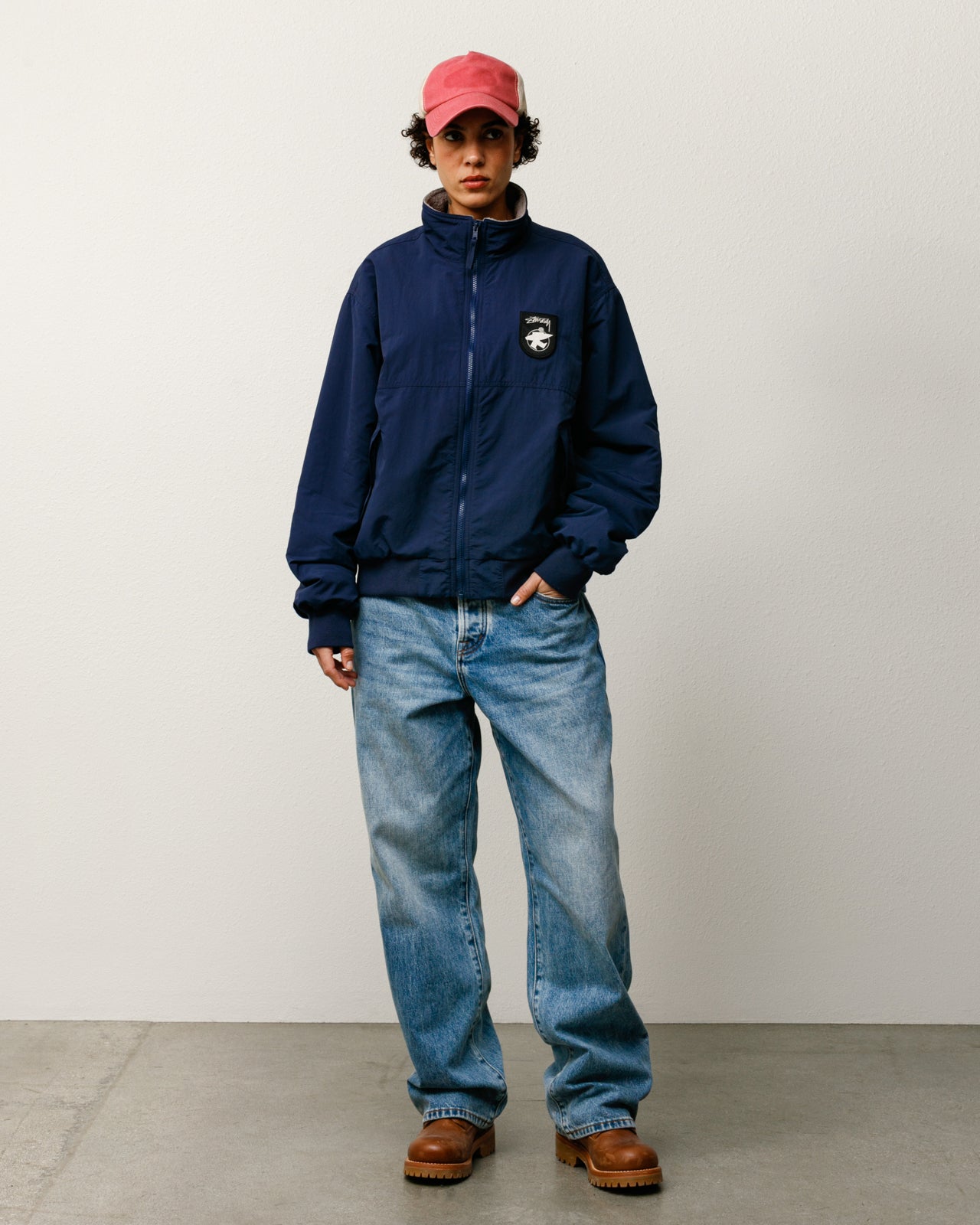 POLAR FLEECE LINED JACKET ネイビー Polar Fleece Lined Jacket – Navy | Outerwear | Stüssy – Stussy AU
