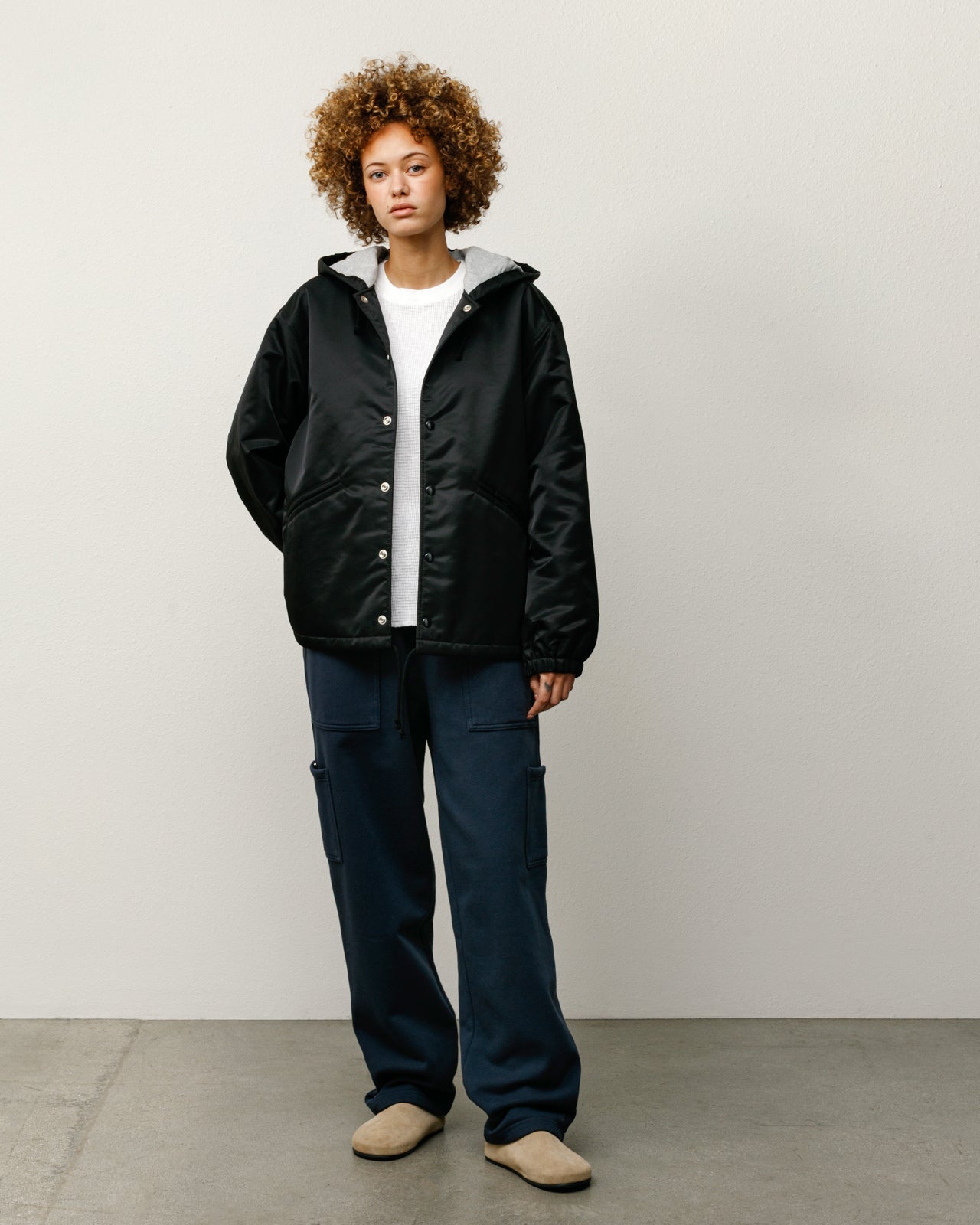 Hooded Coaches Jacket – Black | Outerwear | Stüssy – Stussy AU