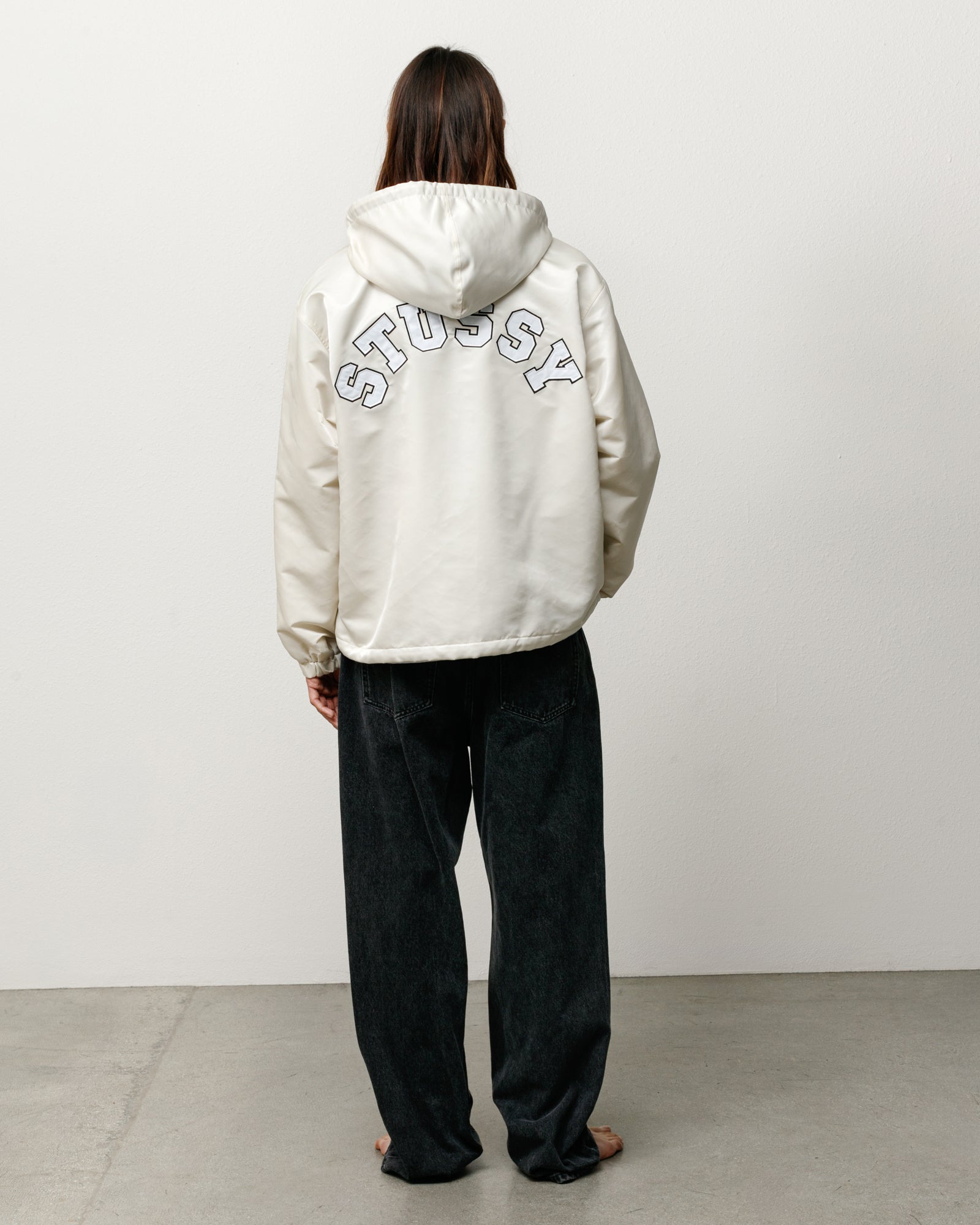 Hooded Coaches Jacket – Bone | Outerwear | Stüssy – Stussy AU