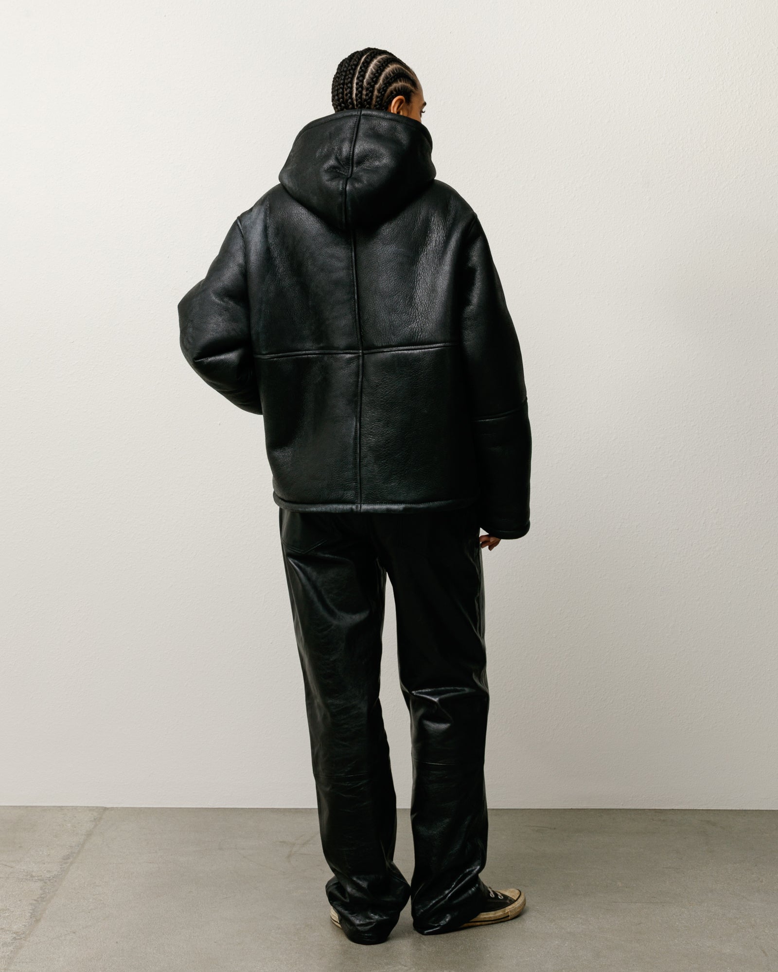 Shearling Hooded Jacket – Black | Outerwear | Stüssy – Stussy AU