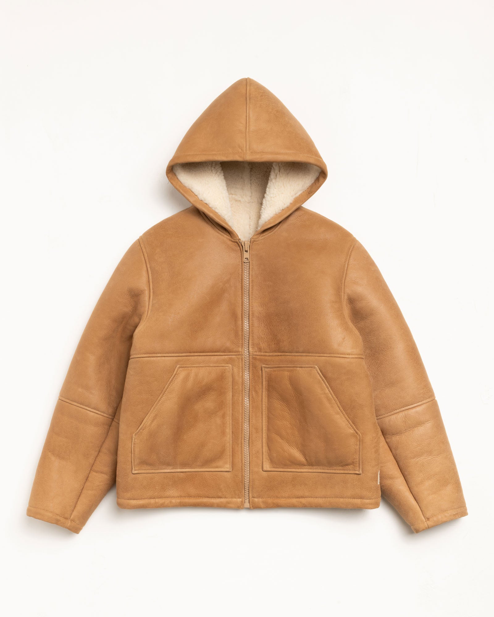 Shearling Hooded Jacket – Tan | Outerwear | Stüssy – Stussy AU