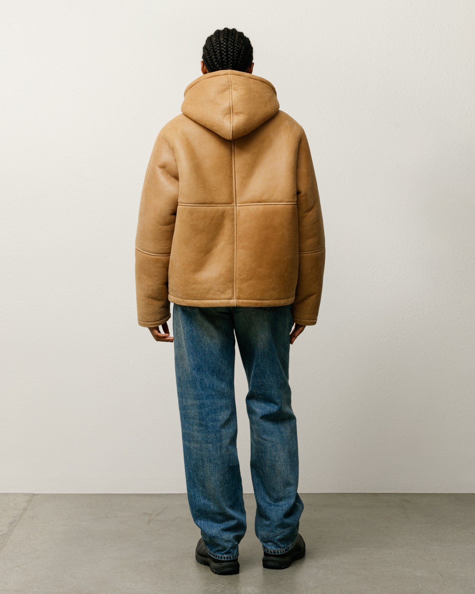 Shearling Hooded Jacket – Tan | Outerwear | Stüssy – Stussy AU