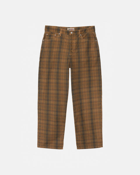 Big Ol' Jean Canvas Plaid in brown – Stüssy – Stussy AU