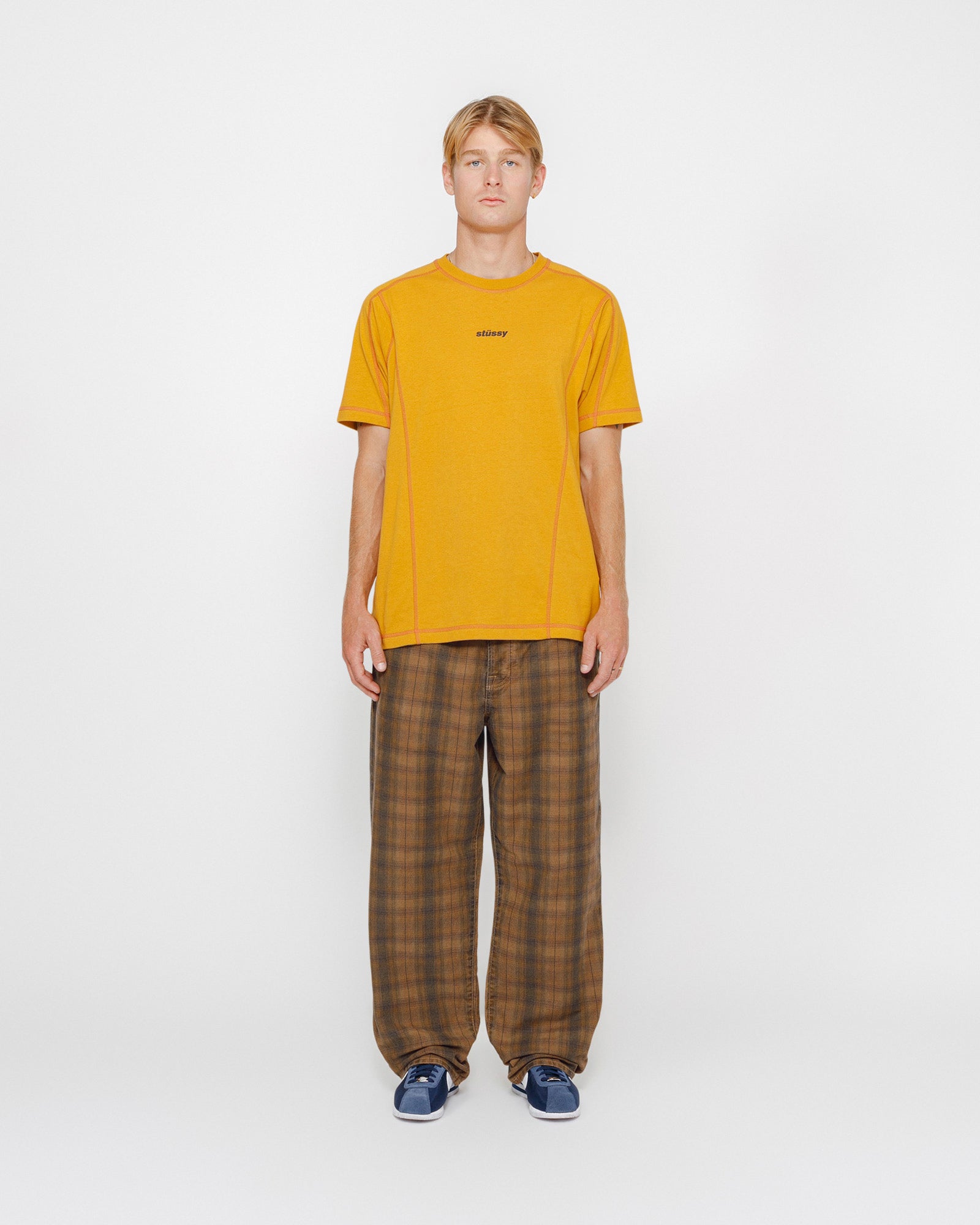 Big Ol' Jean Canvas Plaid in brown – Stüssy – Stussy AU