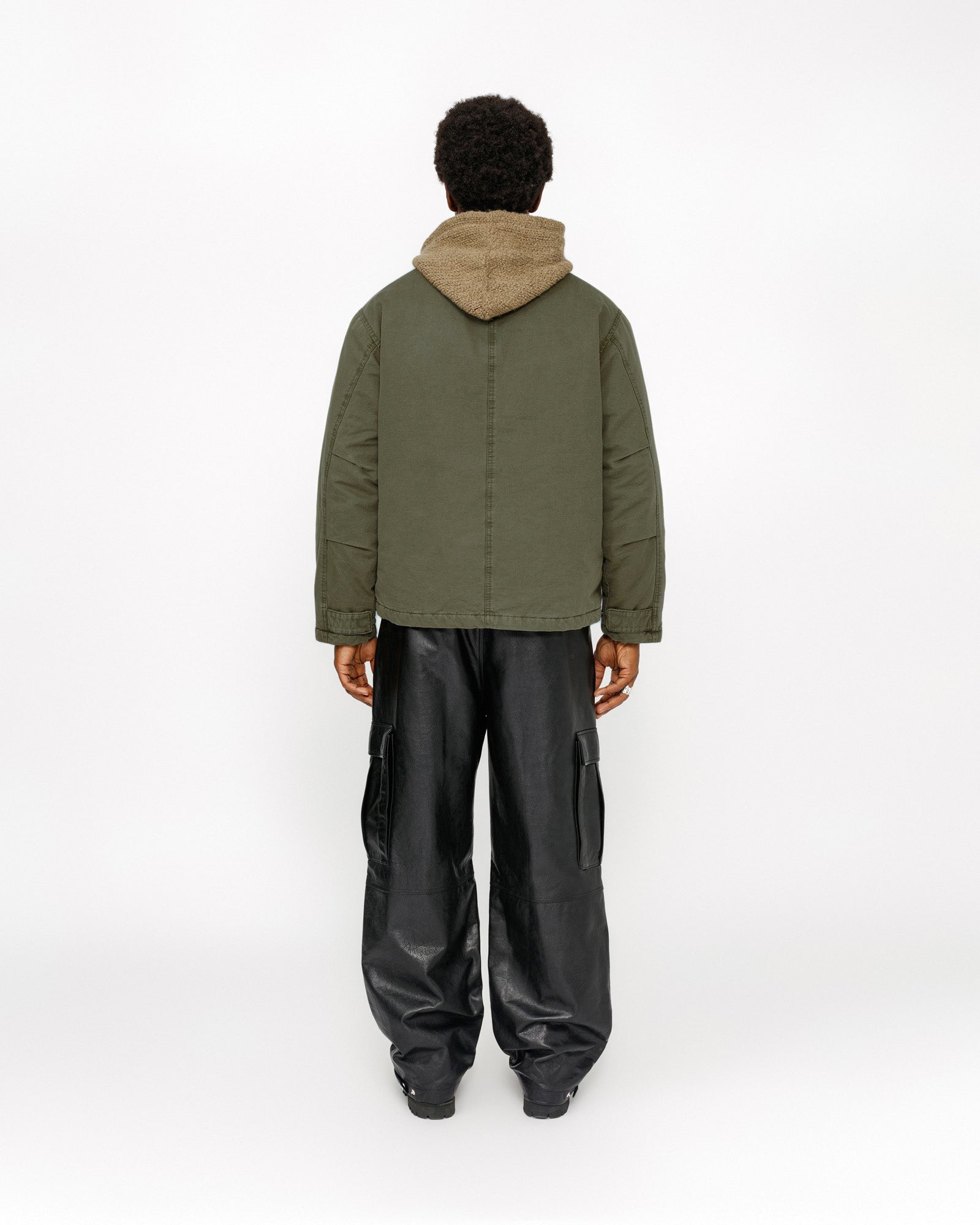 Stussy Military Cargo Leather Pant Black Men's - SS24 - US