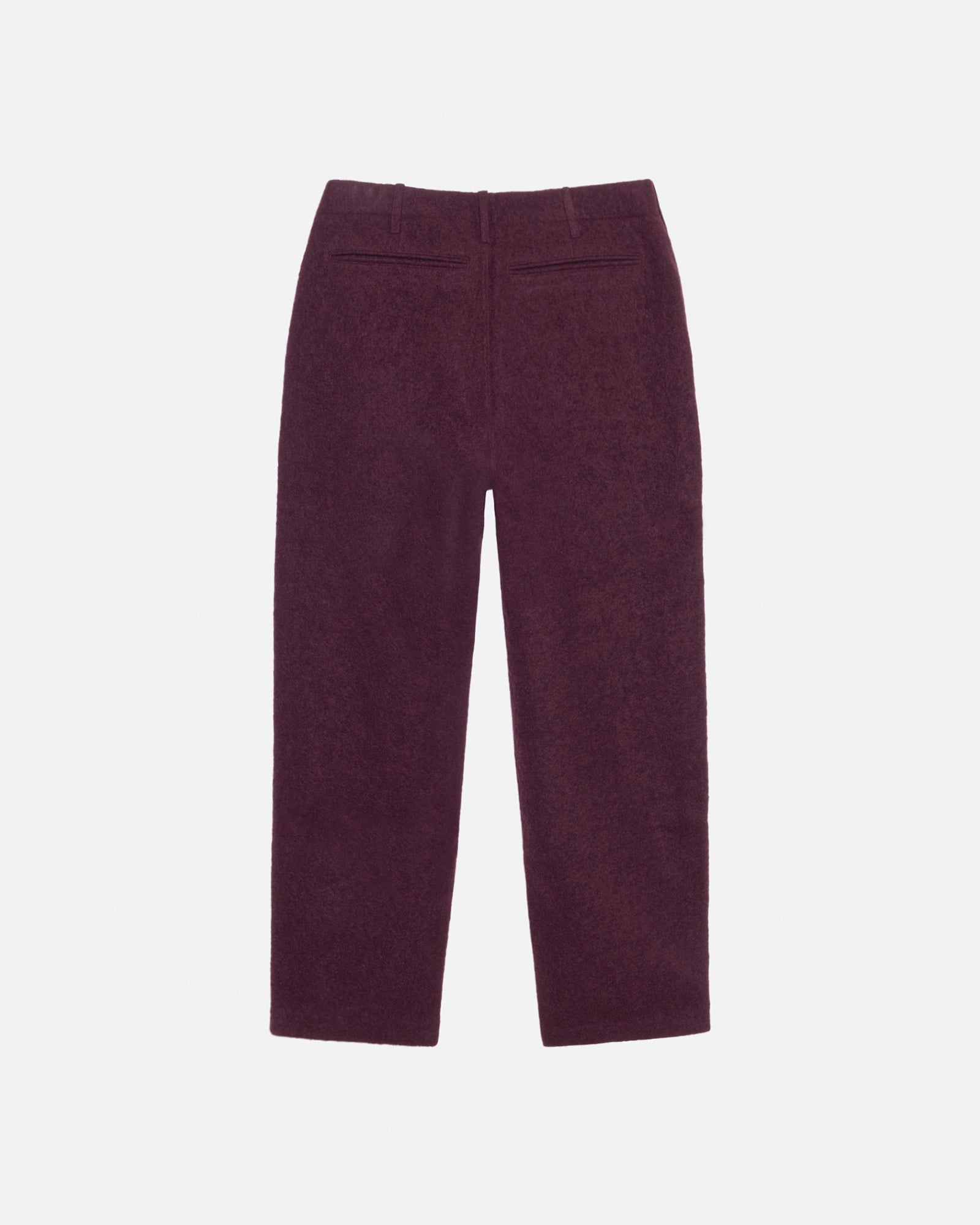 Relaxed Trouser Textured Wool in wine – Stüssy – Stussy AU